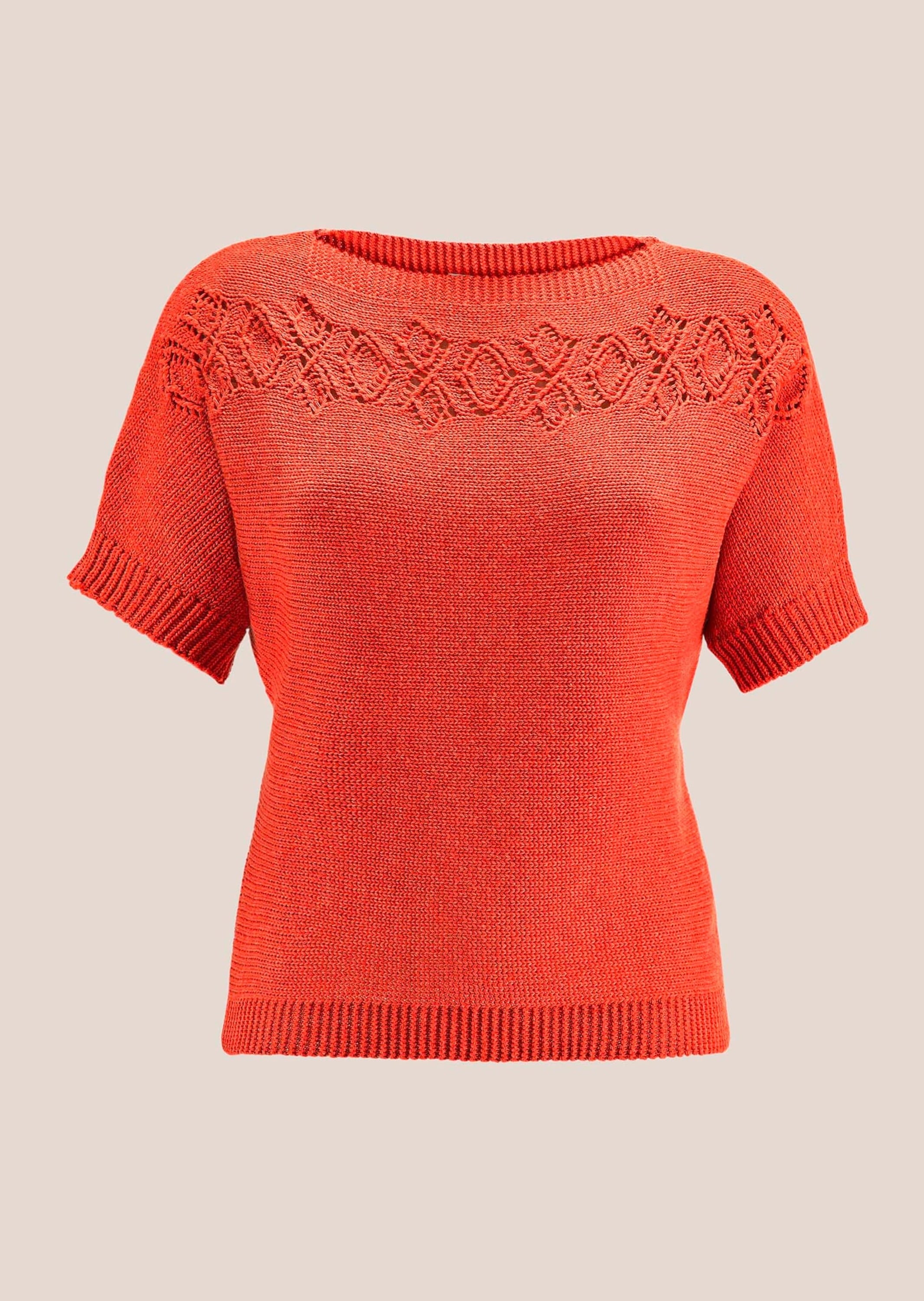 MADELEINE Longpullover "Pullover Halbarm-Pullover aus Baumwolle und Leinen" günstig online kaufen