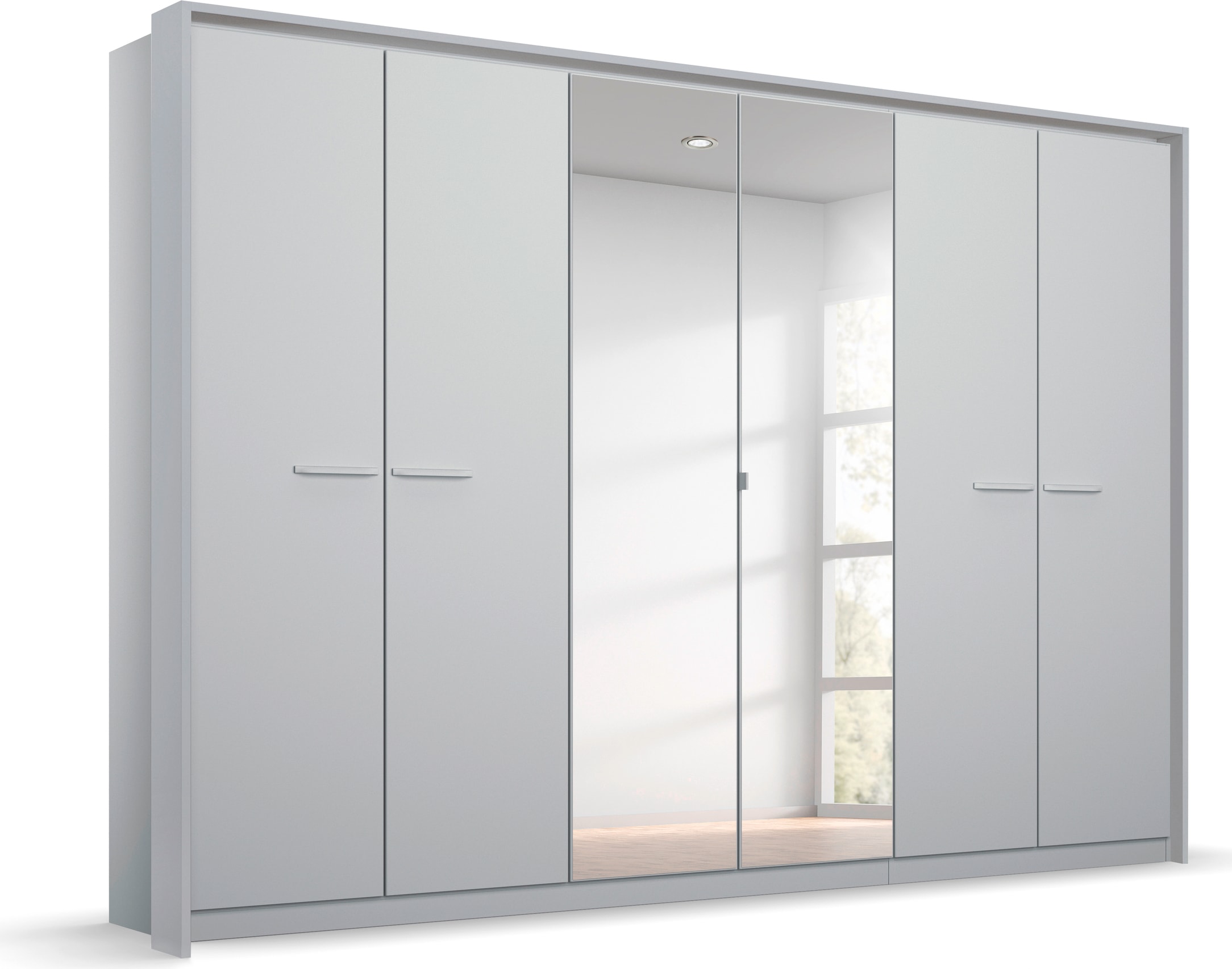 OTTO home Kleiderschrank "Mehrzweckschrank Aktenschrank Möbel Mietswohnung Schlafzimmer OTELI" erhältlich in Breiten 230/275 cm inkl. Innenschubladen und extra Böden, inkl. Passepartout optional mit Beleuchtung MADE IN GERMANY