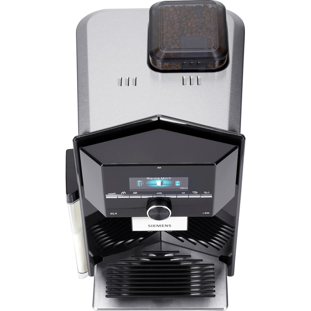 SIEMENS Kaffeevollautomat »EQ.9 s300 TI923509DE, schwarz/Edelstahl«