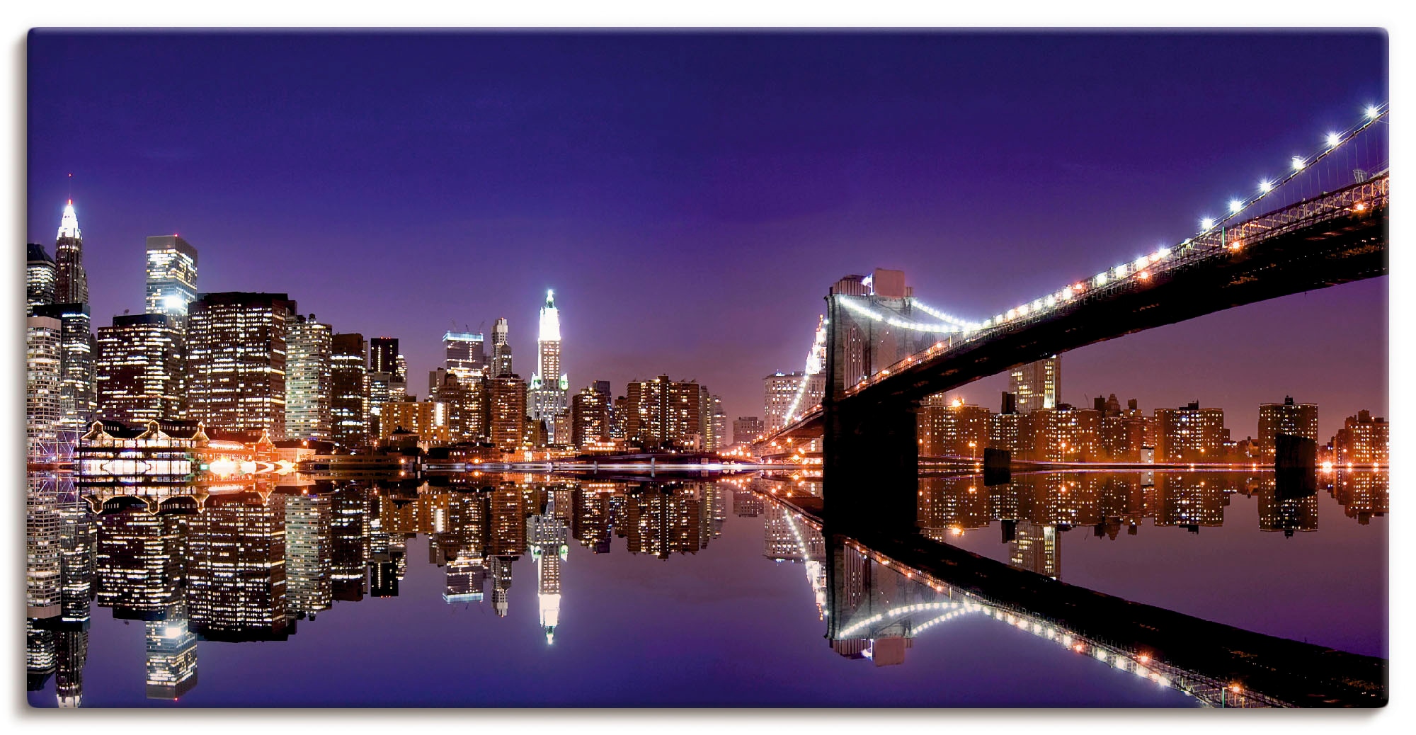 Artland Leinwandbild "New York Skyline", Amerika, (1 St.), auf Keilrahmen gespannt