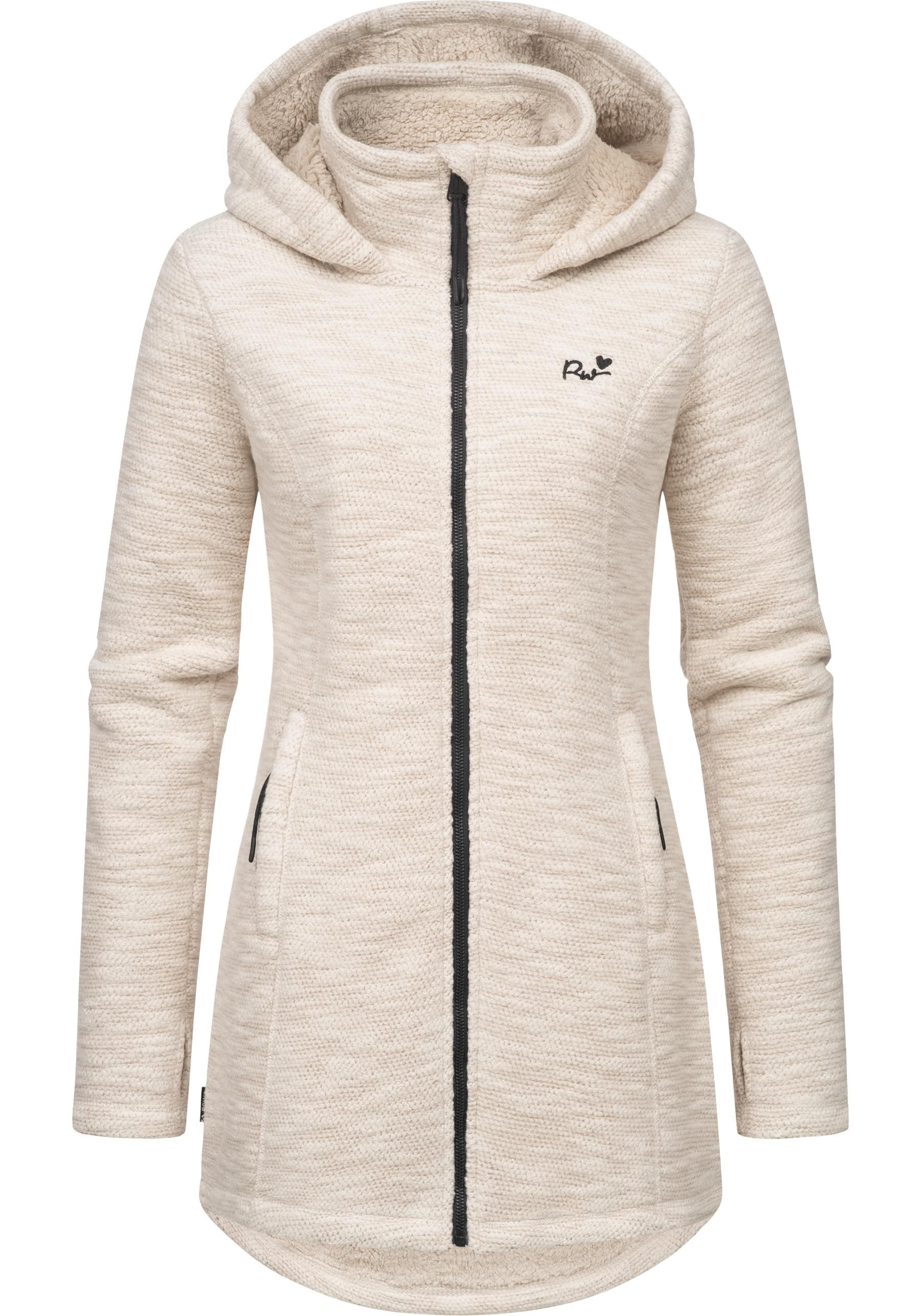 Ragwear Longstrickjacke »Leysha Melange«, Sportliche Kapuzenjacke in melierter Strick-Optik