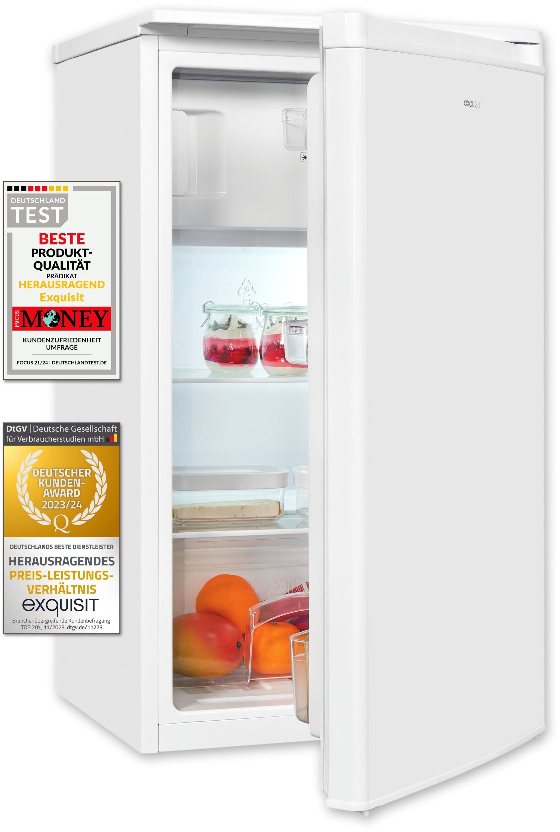 exquisit Kühlschrank »KS117-3-040E weiss«