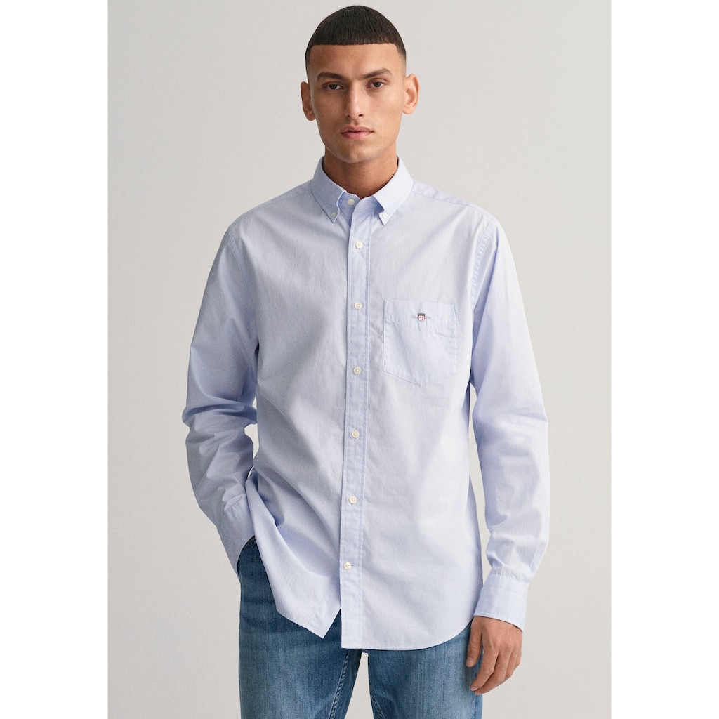 Gant Langarmhemd »Regular Fit Popeline Hemd leicht strapazierfähig pflegeleicht«