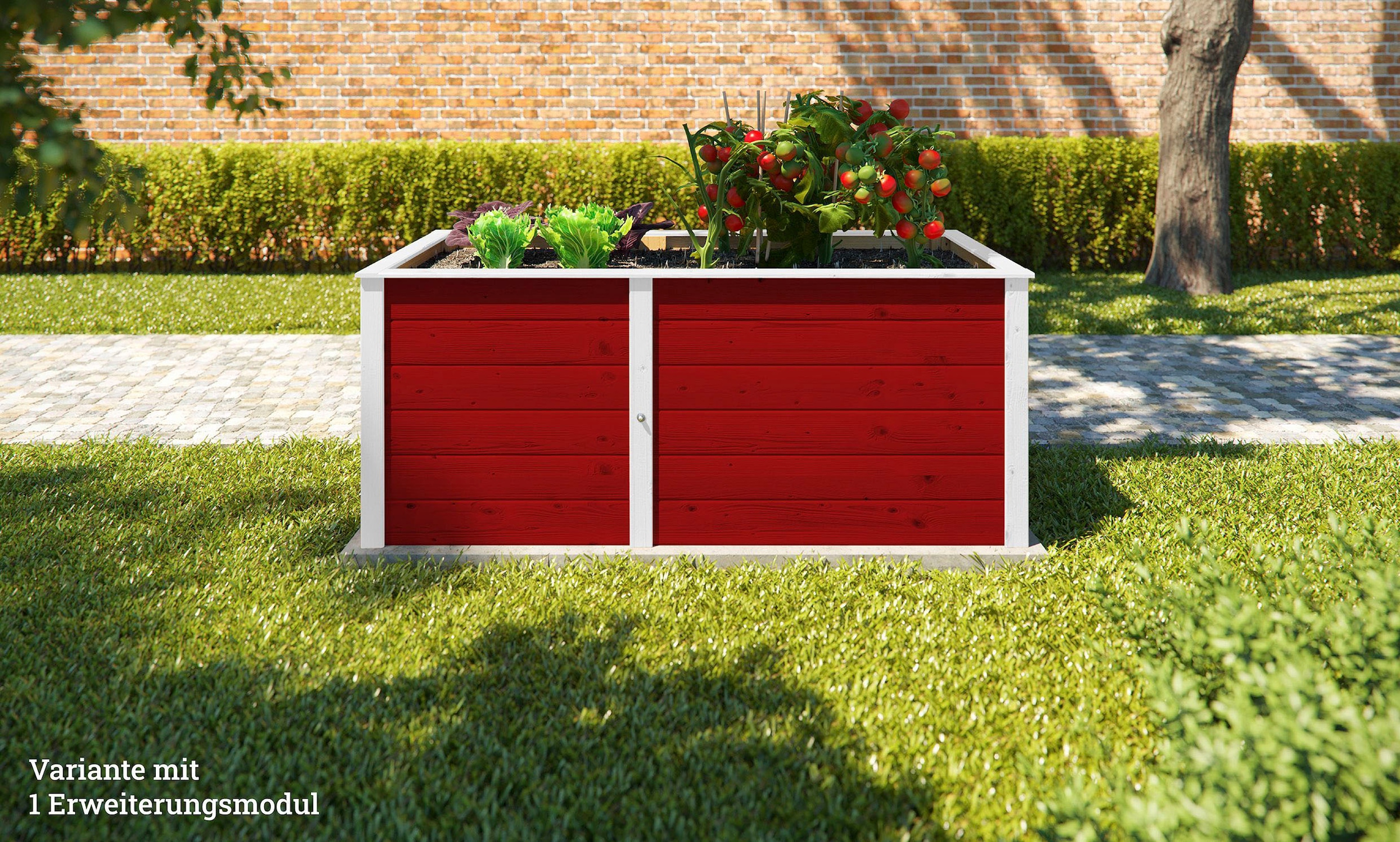 weka Hochbeet »Modular«, Ergänzungssatz, 21 mm, rot, 67 cm