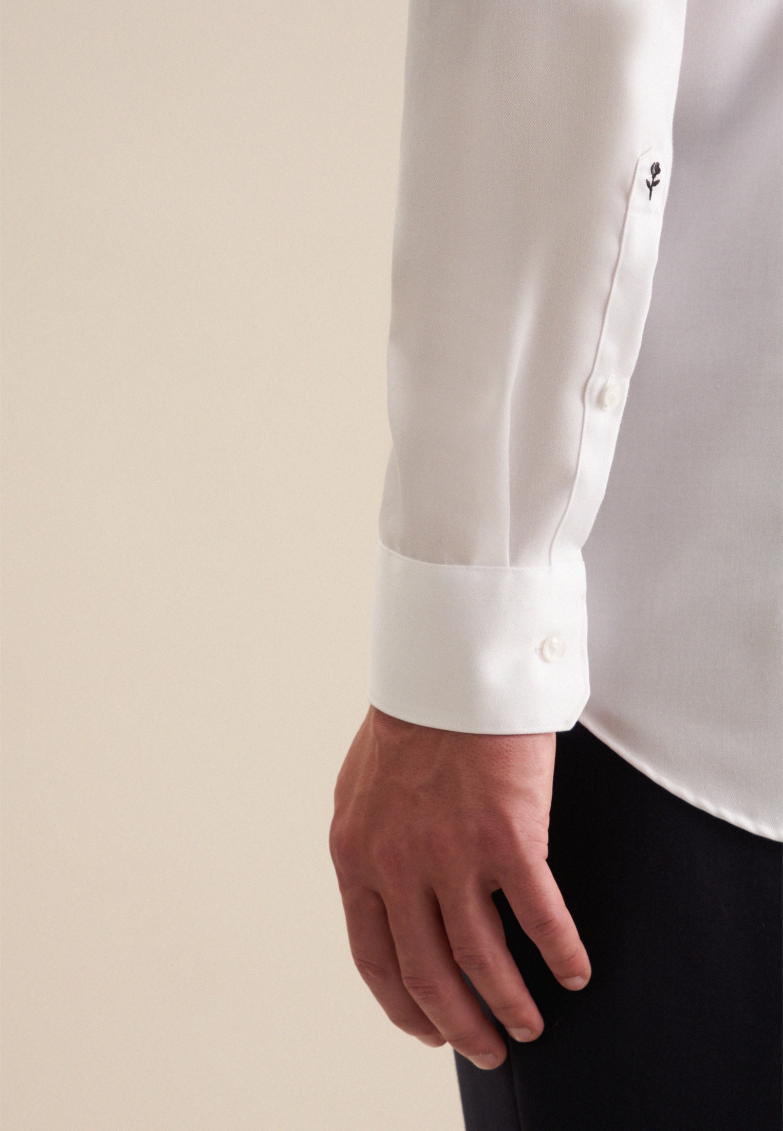 seidensticker Businesshemd »Schwarze Rose«, Slim Kentkragen Uni