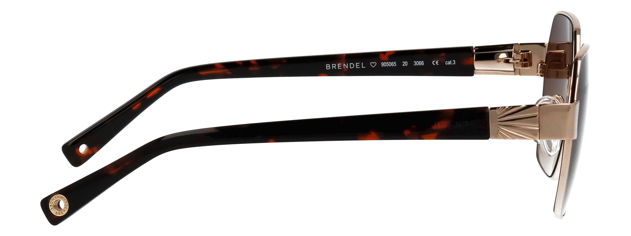 BRENDEL eyewear Sonnenbrille »Modell 905065« Form Hexagon, Logoschriftzug auf Bügel, Metallfassung