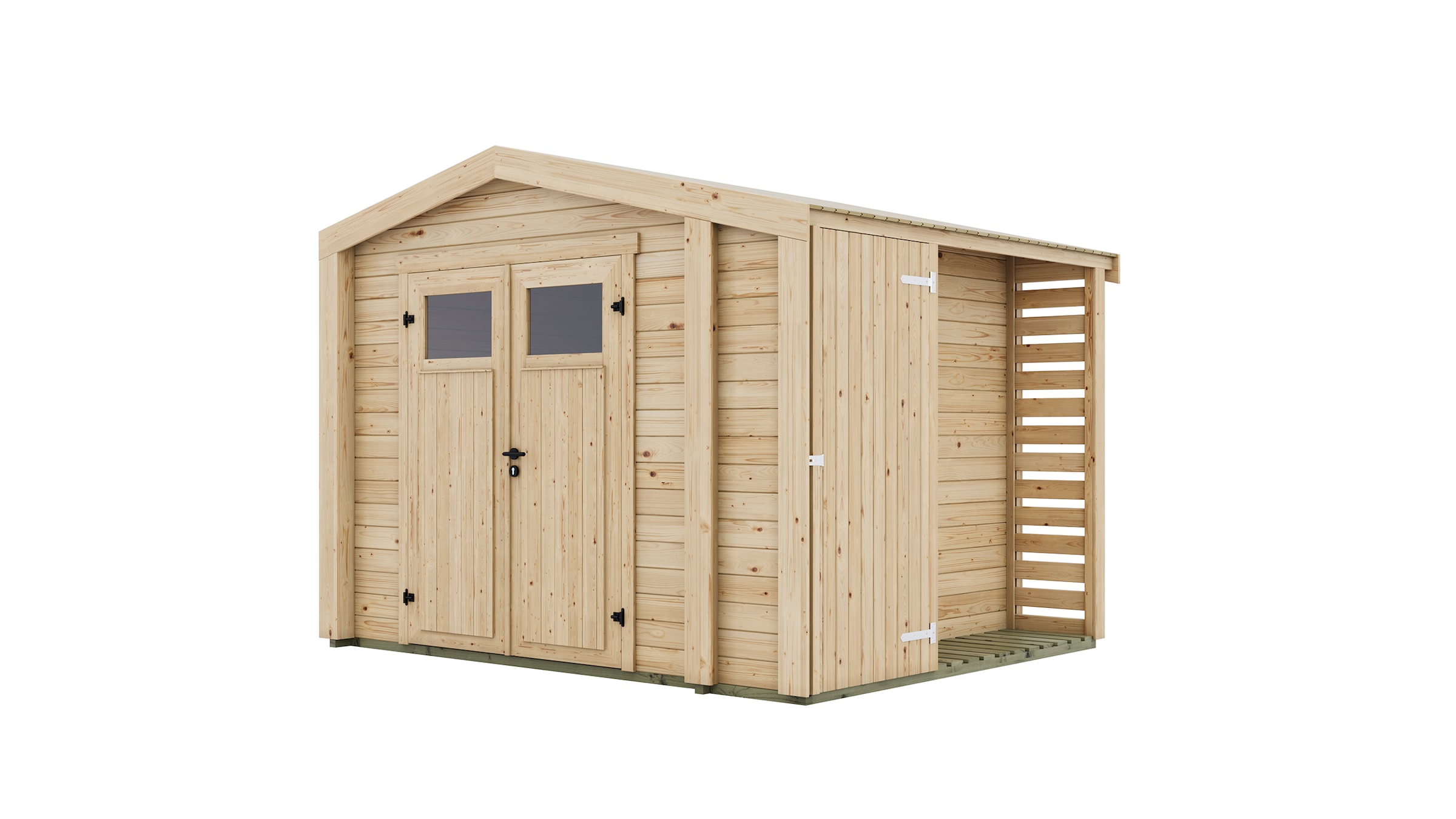 weka Gartenhaus »Killarney« Doppeltür, 1/4 verglast, inkl. Holzlager