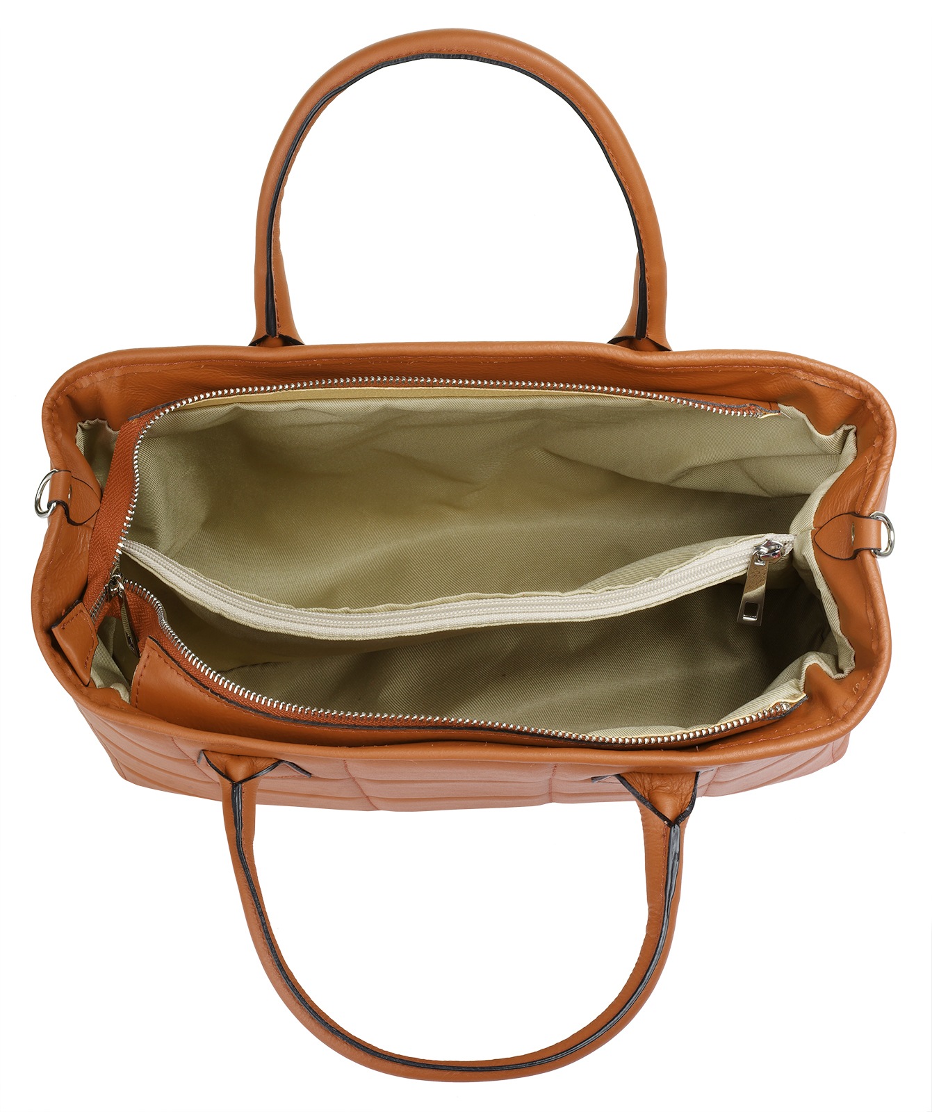 Cluty Henkeltasche, echt Leder, Made in Italy