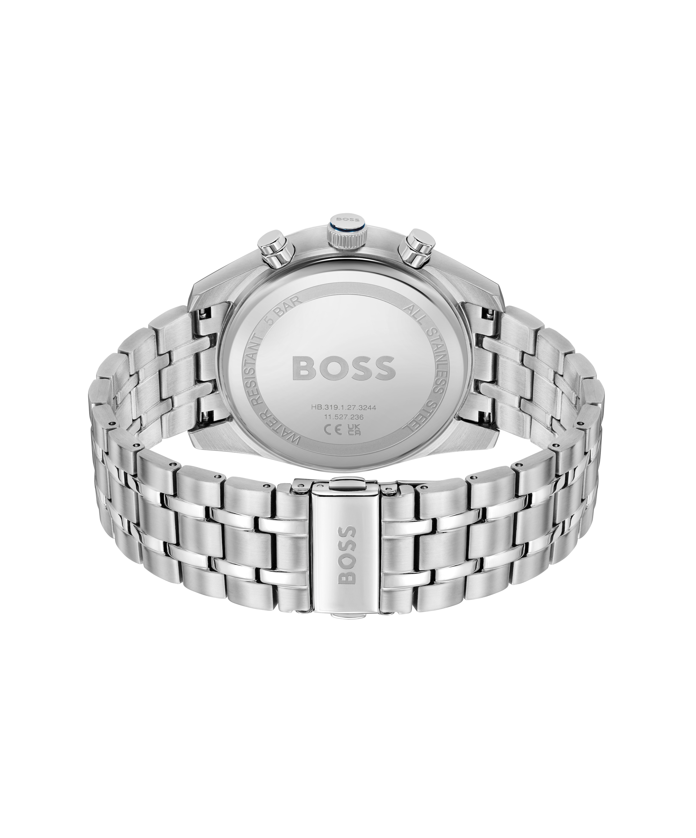 BOSS Chronograph »SKYTRAVELLER«, Quarzuhr, Armbanduhr, Herrenuhr, Edelstahlarmband, analog, Tag