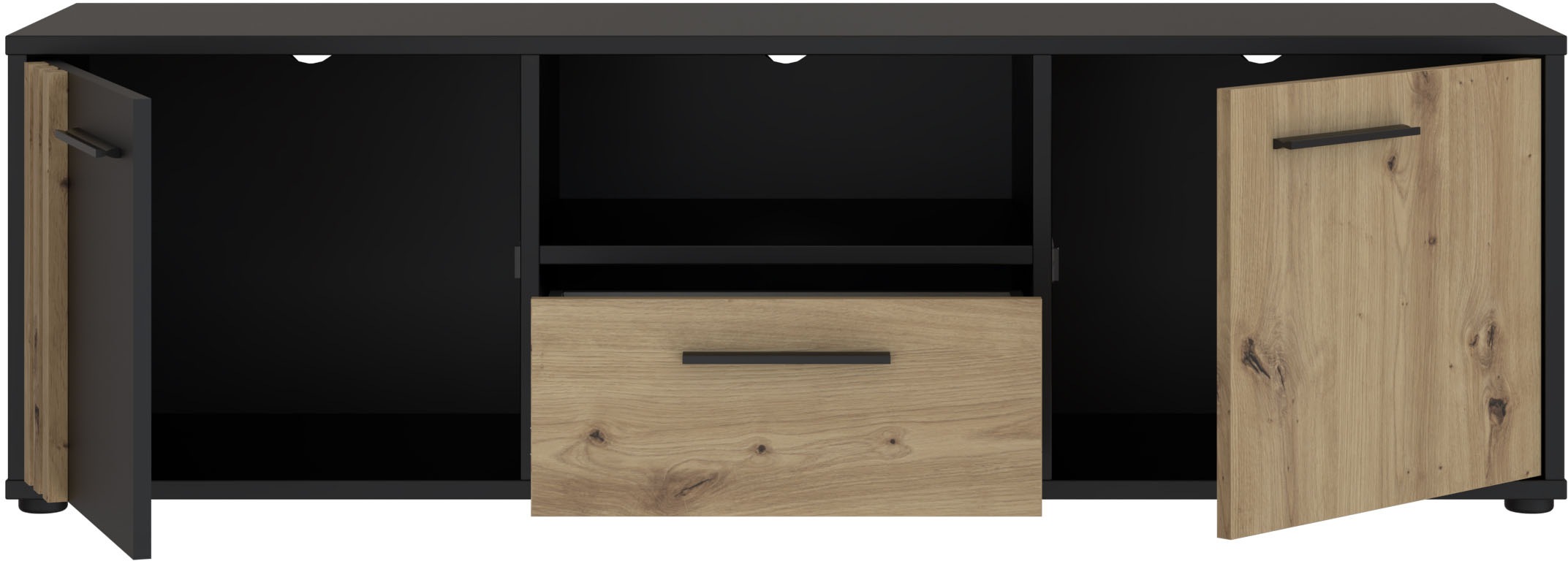 Thumbnail - FORTE Lowboard "Cardigan TV-Board, TV-Schrank" TV-Board, 2 farbig, Stauraum Kabelführung