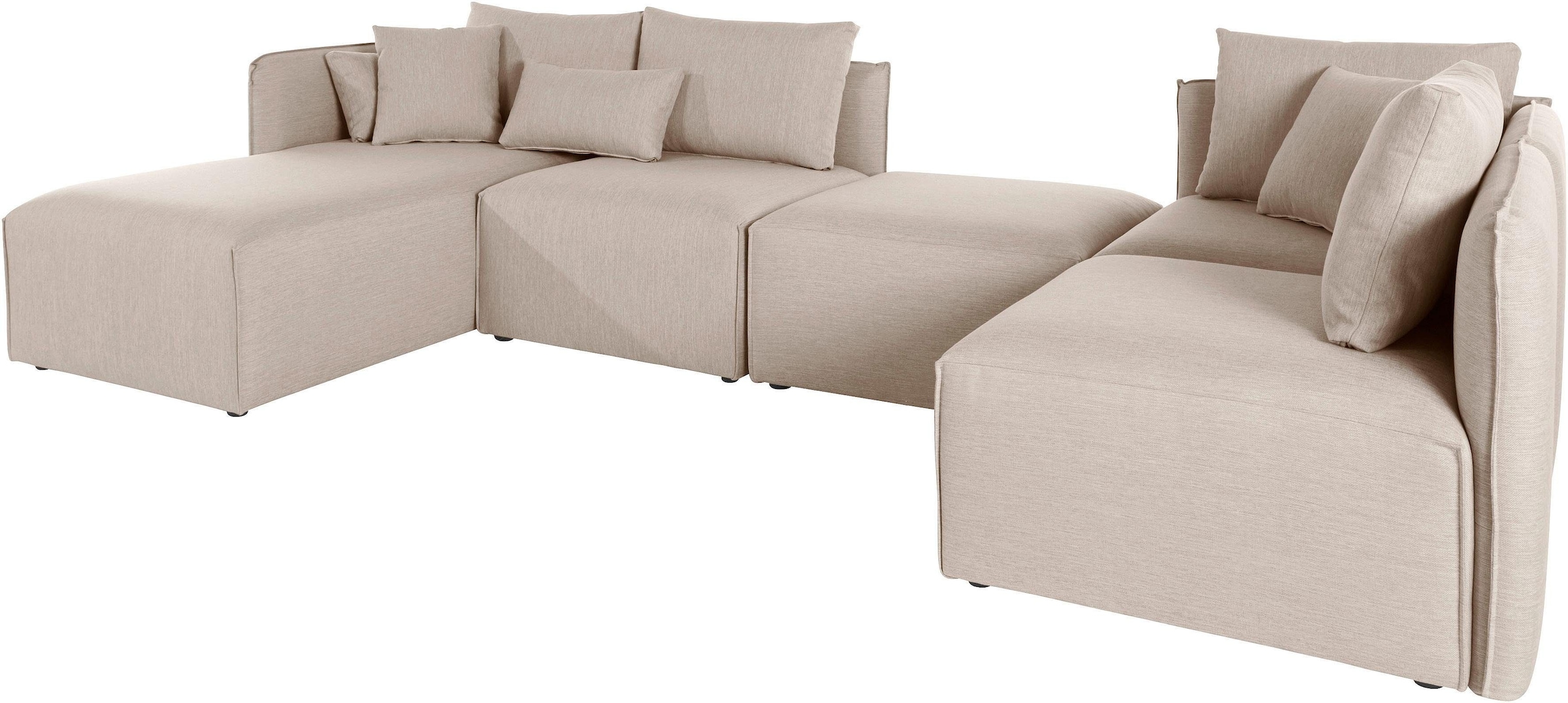 OTTO home Wohnlandschaft "Nöre U-Form" 5 Teile, in vielen Bezugsqualitäten günstig online kaufen