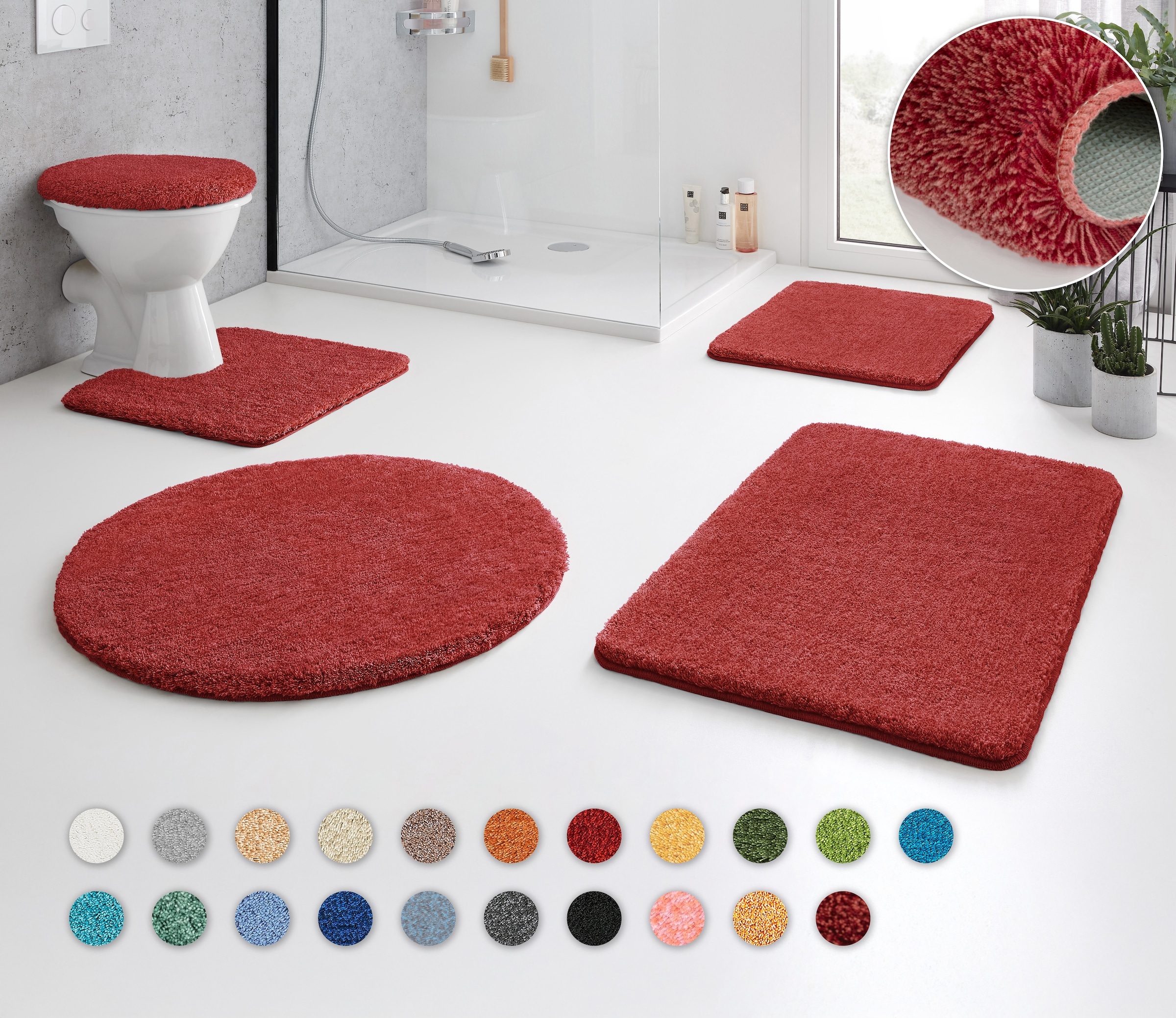 Kleine Wolke Badematte "RELAX" Höhe 30 mm rutschhemmend beschichtet fußbode günstig online kaufen