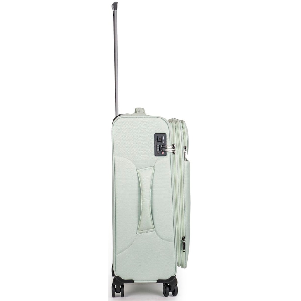 Stratic Weichgepäck-Trolley »Stratic Light + M, mint«, 4 Rollen