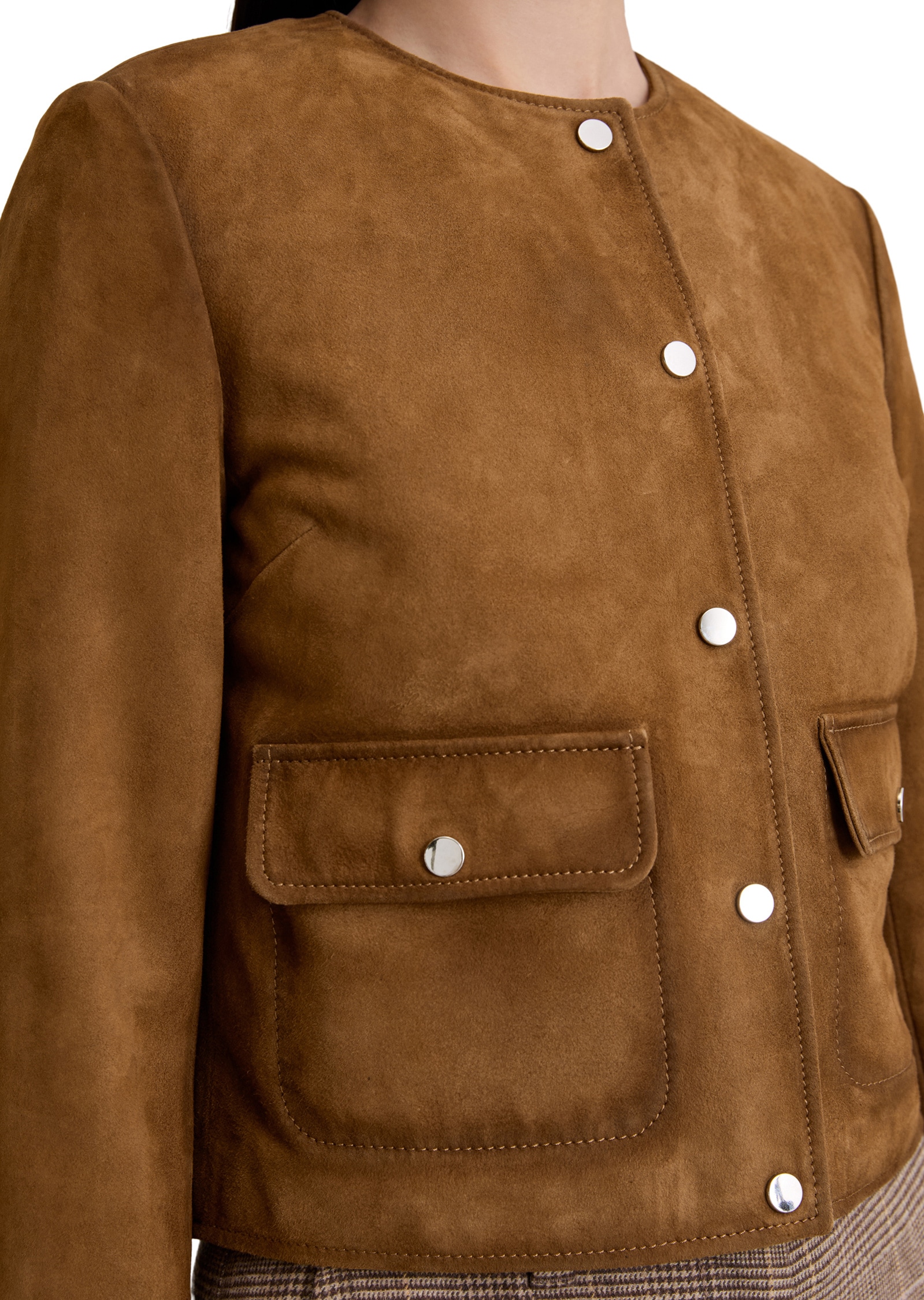 Marc O'Polo Lederjacke »aus softem Ziegen-Veloursleder«