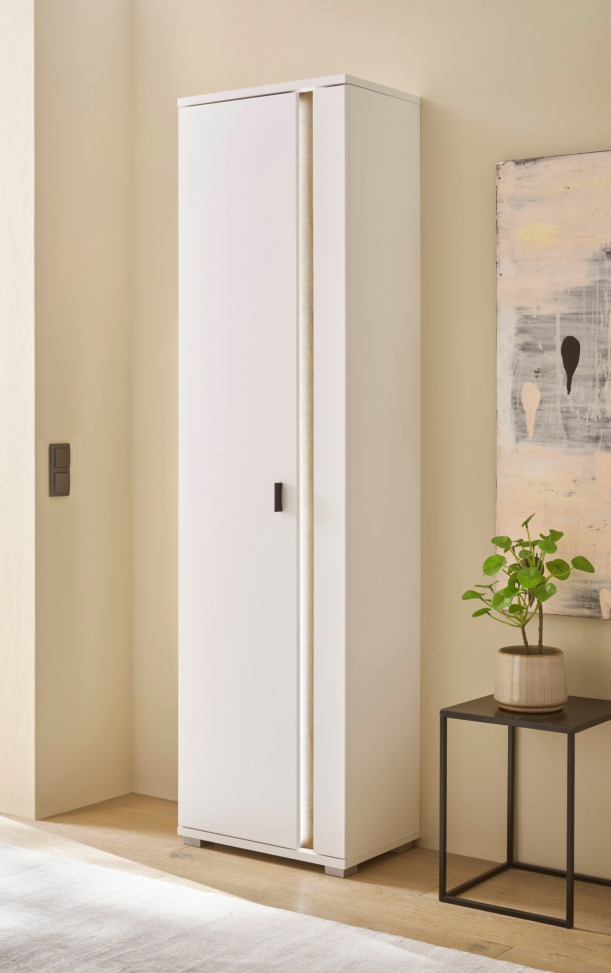 Home affaire Mehrzweckschrank "LONG ISLAND" 1 Stk. tlg. in moderner Trendfarbe,inklusive senkrechter Beleuchtung,Breite 55 cm