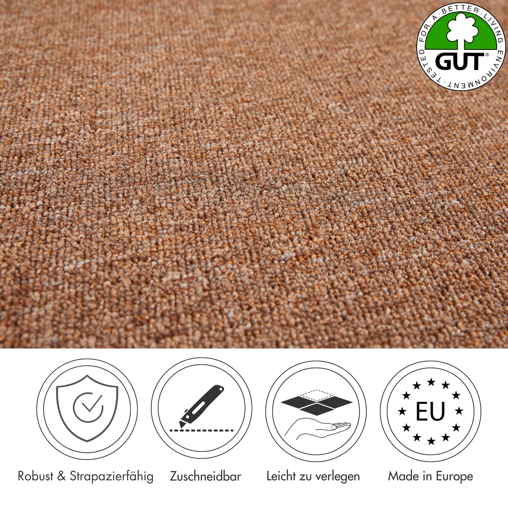 Thumbnail - Andiamo Teppichboden "Barbara, Feinschlinge, Made in Netherlands" rechteckig 4,5 mm Höhe meliert, Breite 200 oder 400 cm...