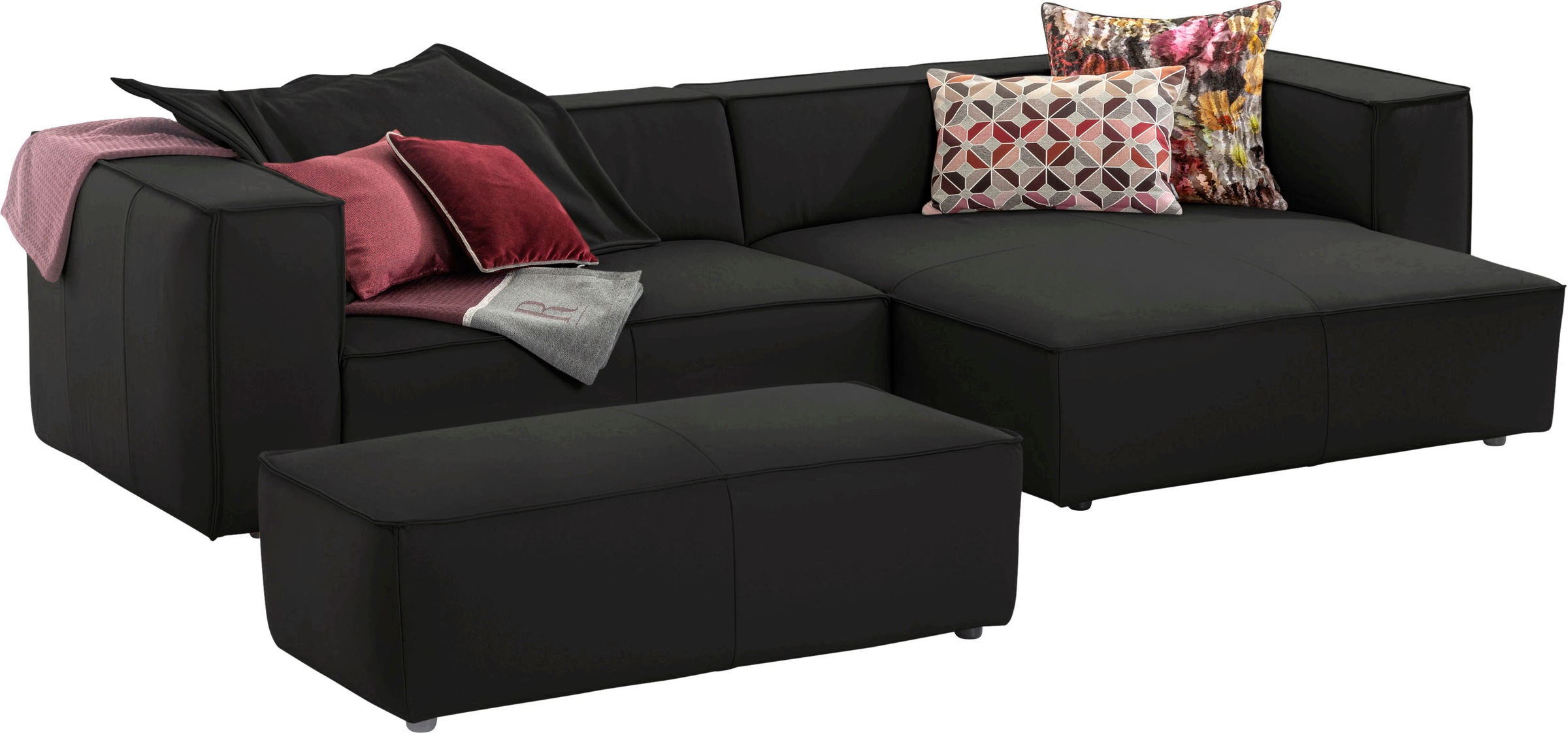 Thumbnail - W.SCHILLIG Ecksofa "around-the-block, modern und elegant, bequem, L-Form", mit eleganter Biese, mit Federkern