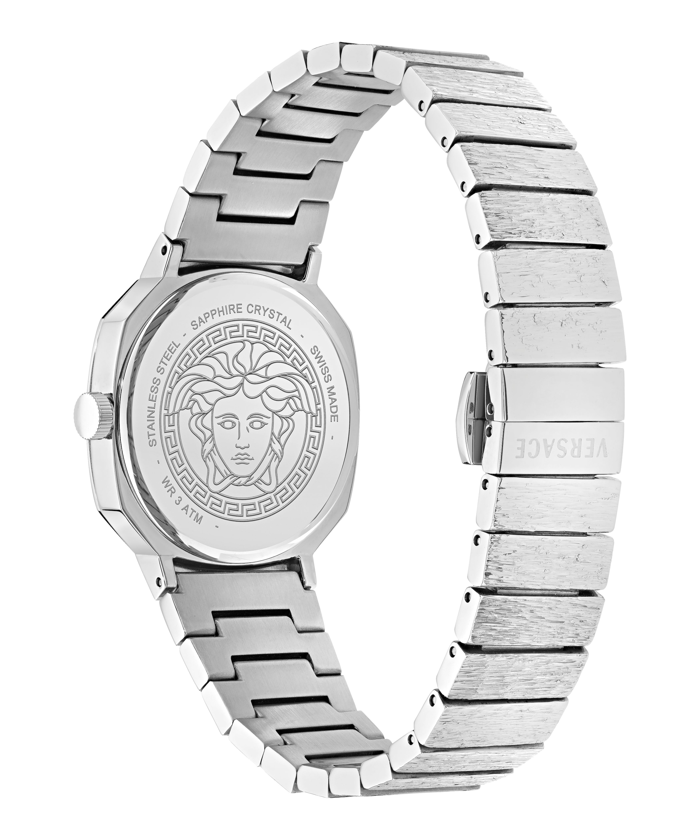 Versace Quarzuhr »V_ARCADIS« Armbanduhr, Damenuhr, Swiss Made, Edelstahlarmband, analog