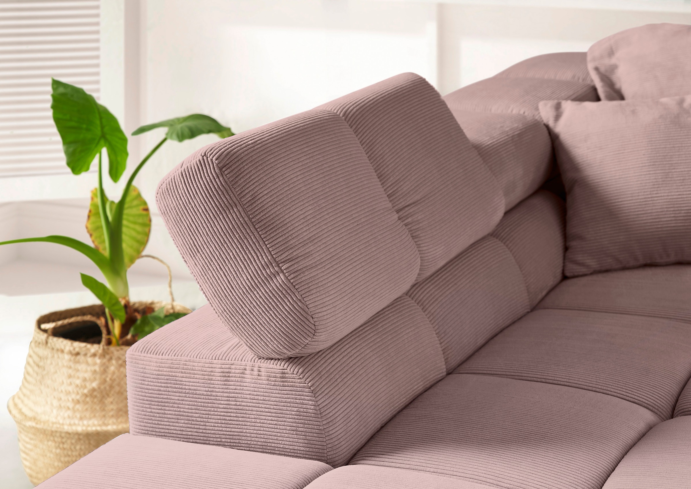 INOSIGN Ecksofa »Ancona incl. Kopfteilverstellung, OTTOs Choice, Breite 319cm, L-Form«, wahlweise motorische Sitztiefenverstellung, auch in Cord + Easy Care