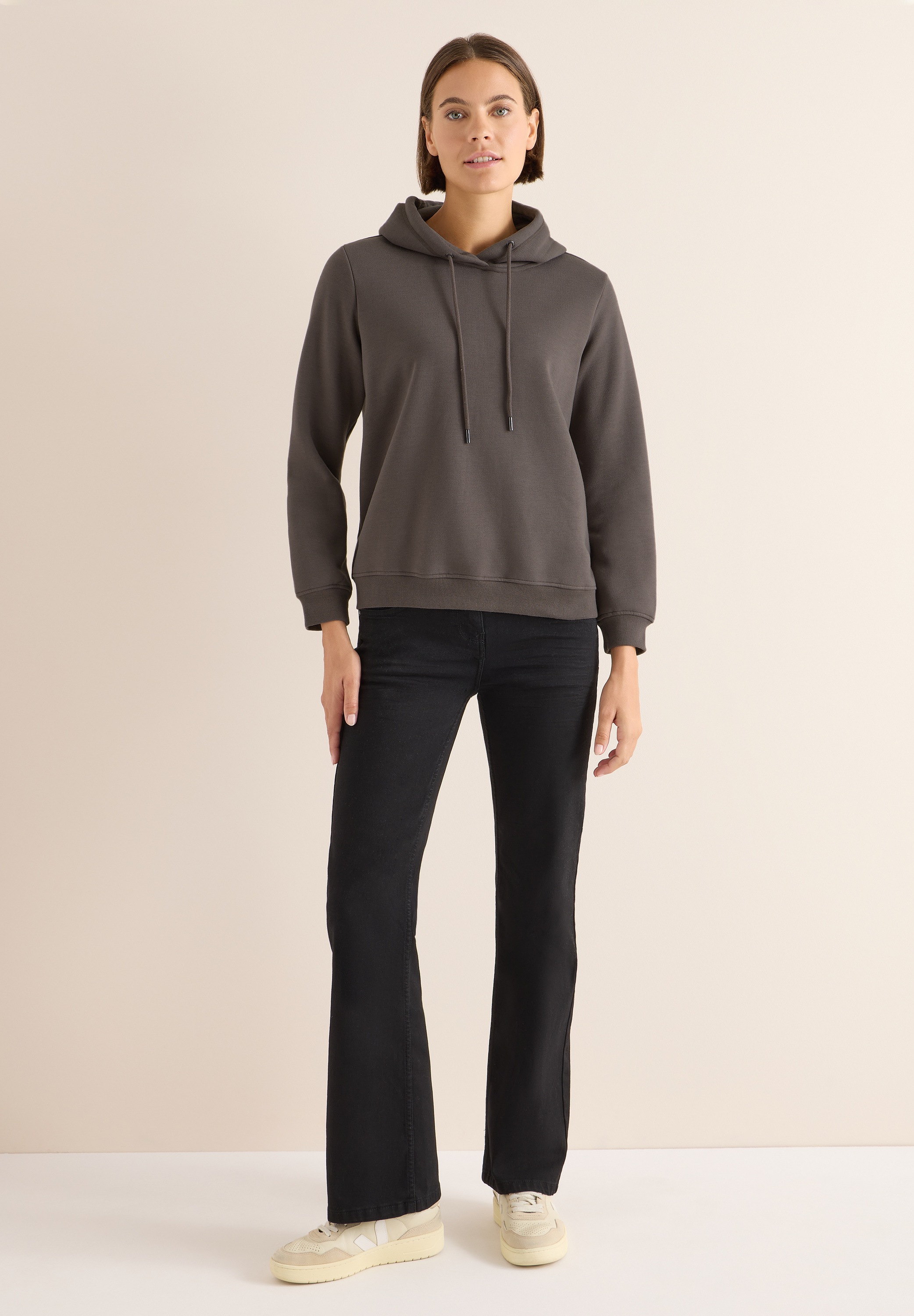 Cecil Hoodie, aus softem Materialmix