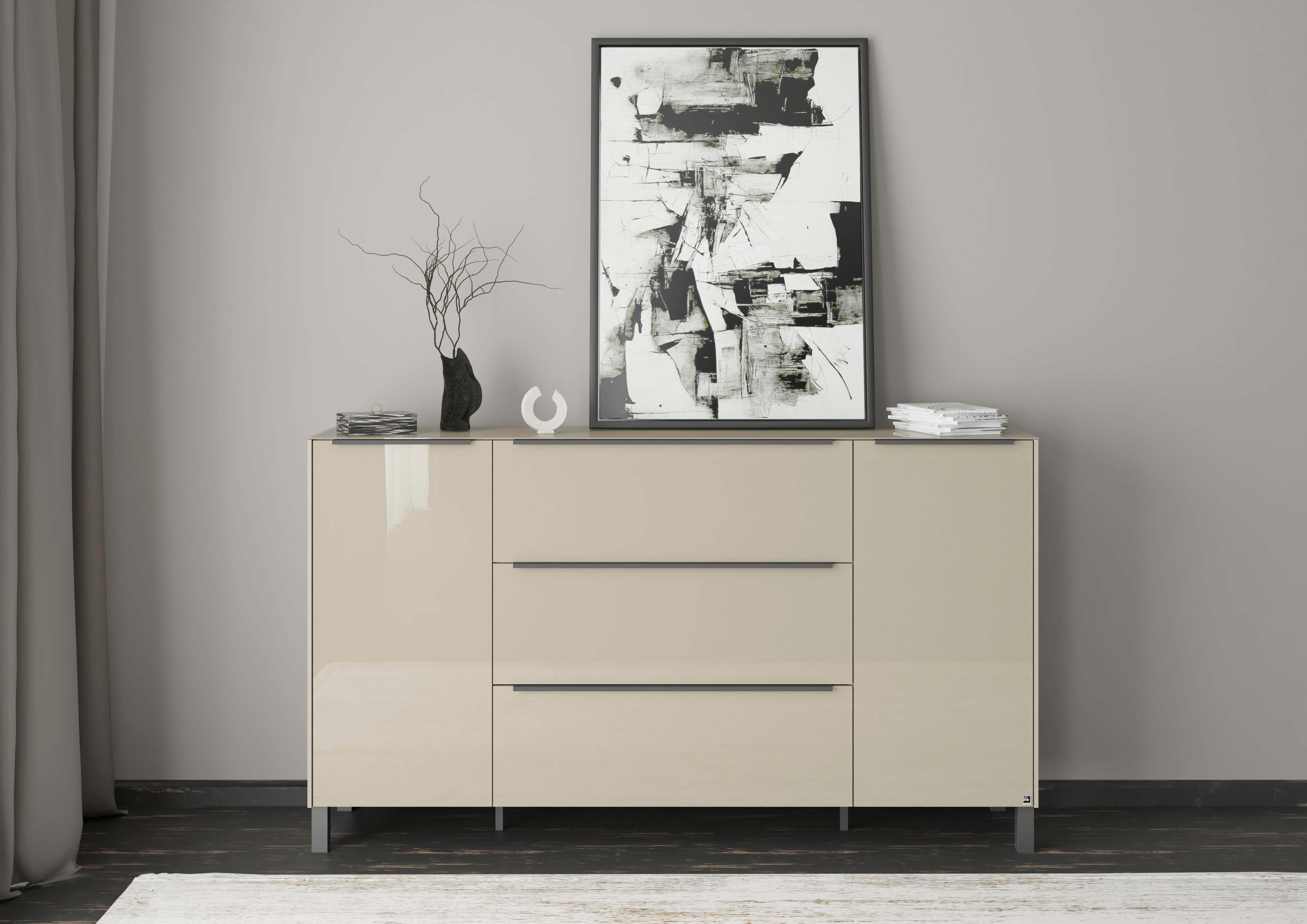 set one by Musterring Sideboard "Reno" 1 Stk. tlg. Mit Vierkantfuß in diversen Farben, 106 cm Höhe & Farbauswahl