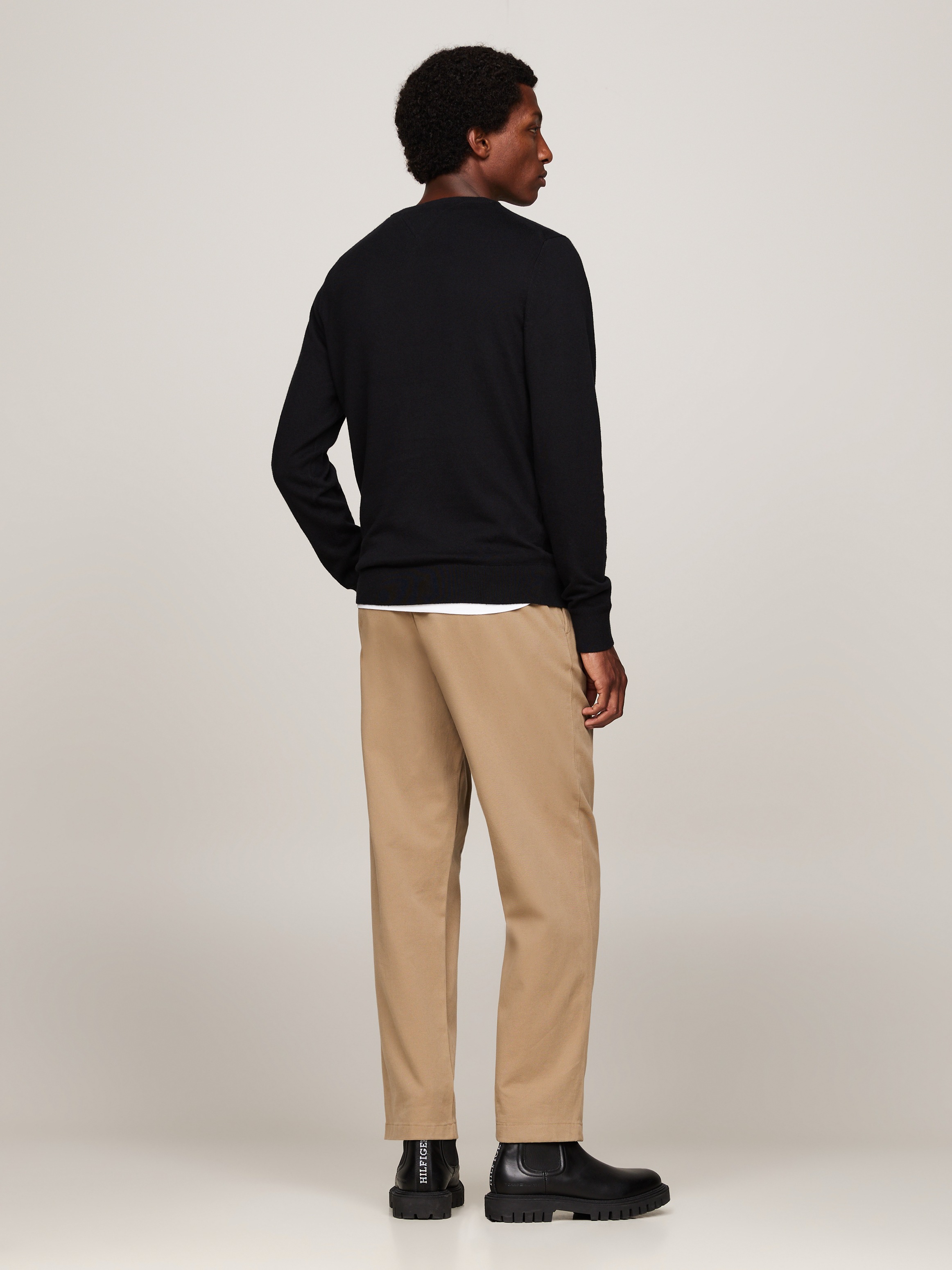 Tommy Hilfiger V-Ausschnitt-Pullover »PIMA ORG CTN CASHMERE V NECK«