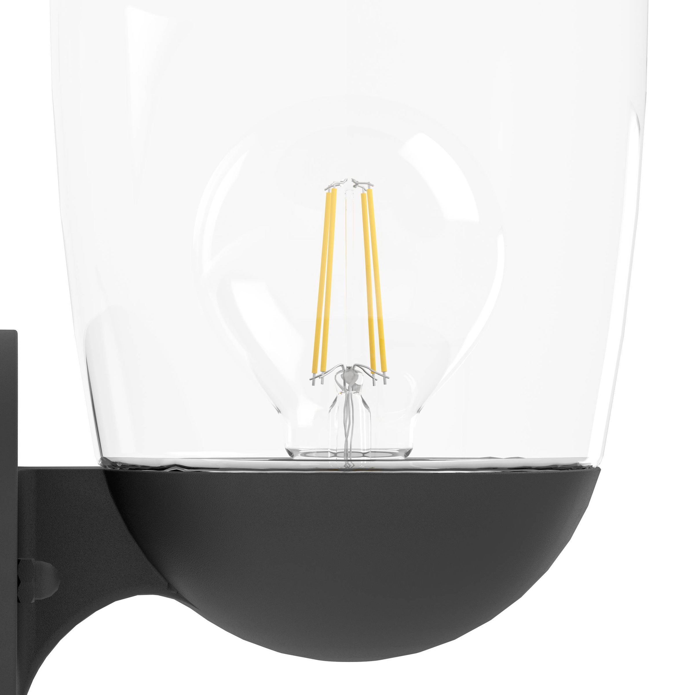 EGLO Wandleuchte »Donatori Wandlampe, Außenbeleuchtung, Retro, Vintage, E27, IP44, Lampe« E27 1 Stk. Wand-/Deckenleuchte - L15,5 x H26 x AL19 cm - schwarz - 1X60W exkl.