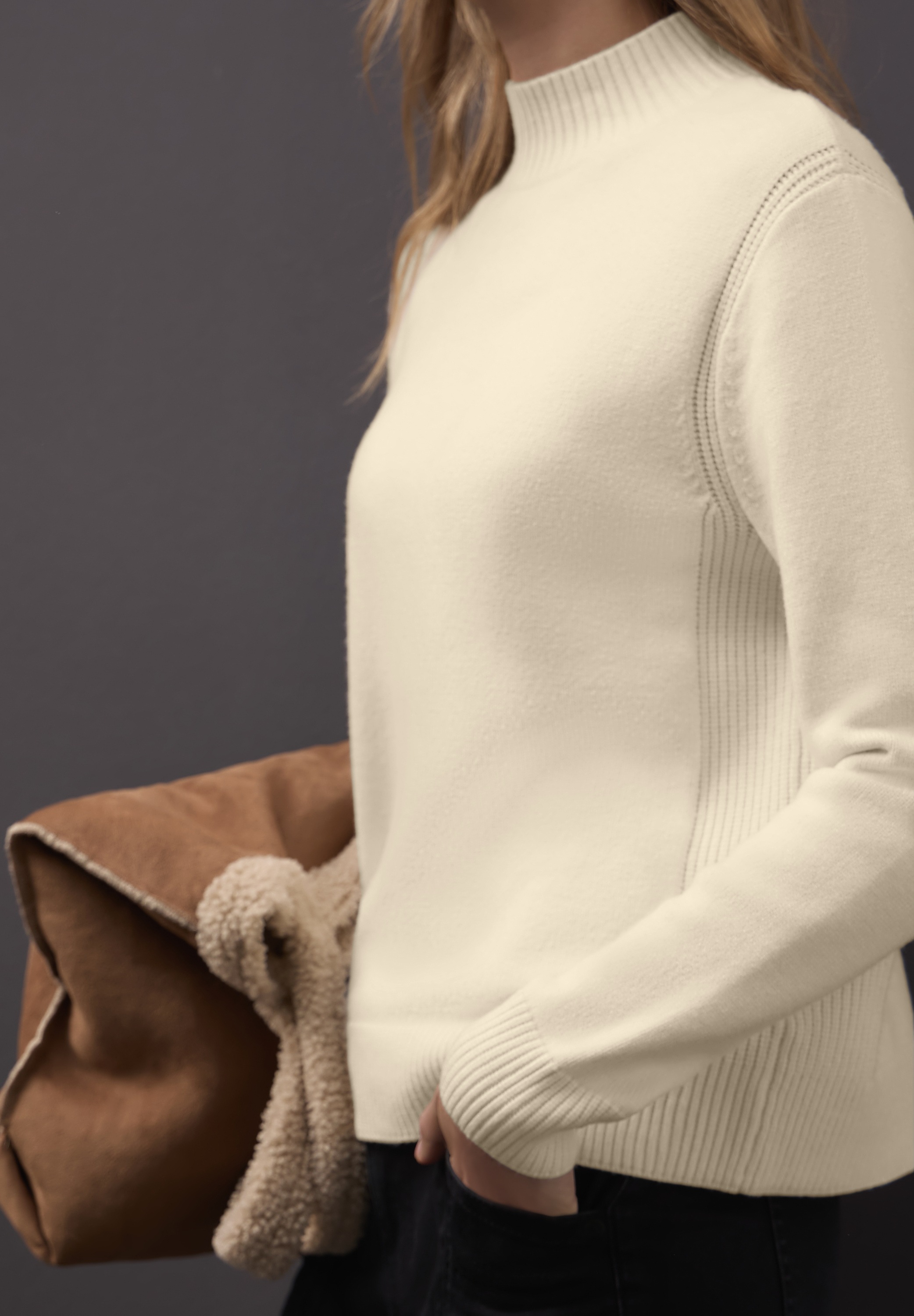 STREET ONE Stehkragenpullover Grobstrick