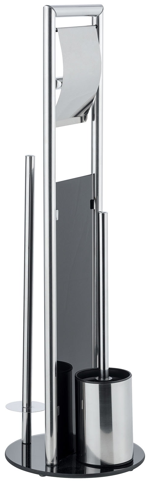 WENKO WC-Garnitur »Ravina« aus Edelstahl | Kunststoff | Sicherheitsglas