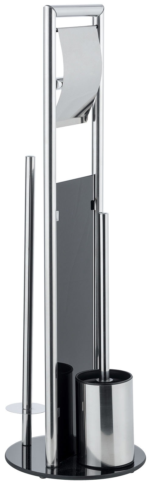 WENKO WC-Garnitur "Ravina" aus Edelstahl  Kunststoff  Sicherheitsglas günstig online kaufen