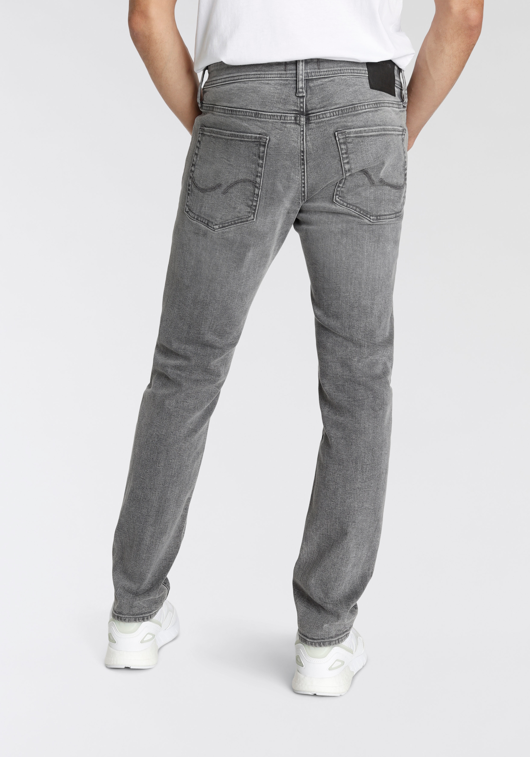 Jack & Jones Slim-fit-Jeans »JJIGLENN – Jeans mit Stretch und figurbetonter Silhouette« Used, modisch, slim fit, Denim/Jeans