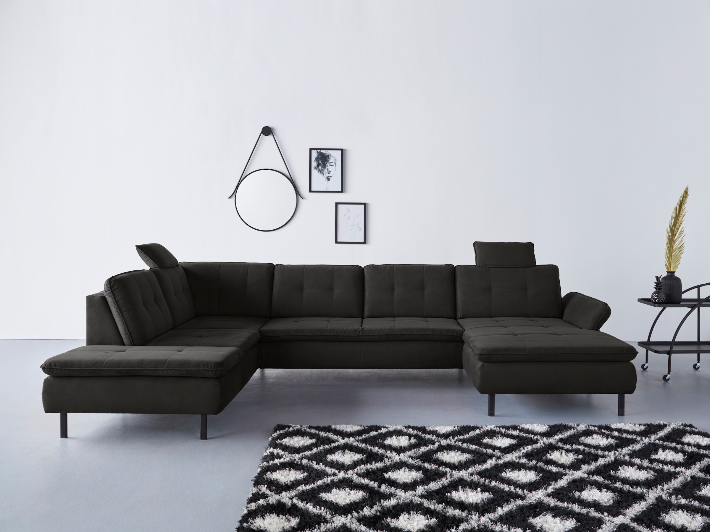 Home affaire "Birkholm U-Form" Armlehnverstellung, auch in Easy Clean Bezug günstig online kaufen