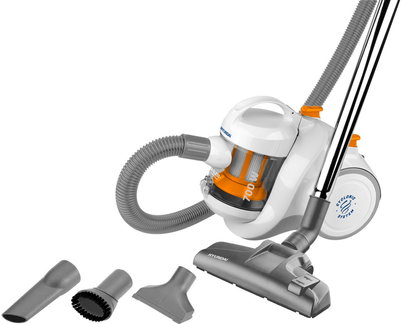 Hyundai Bodenstaubsauger "VC009" 700 W beutellos ECOMotor, 2xHEPA-Filter, 1 günstig online kaufen