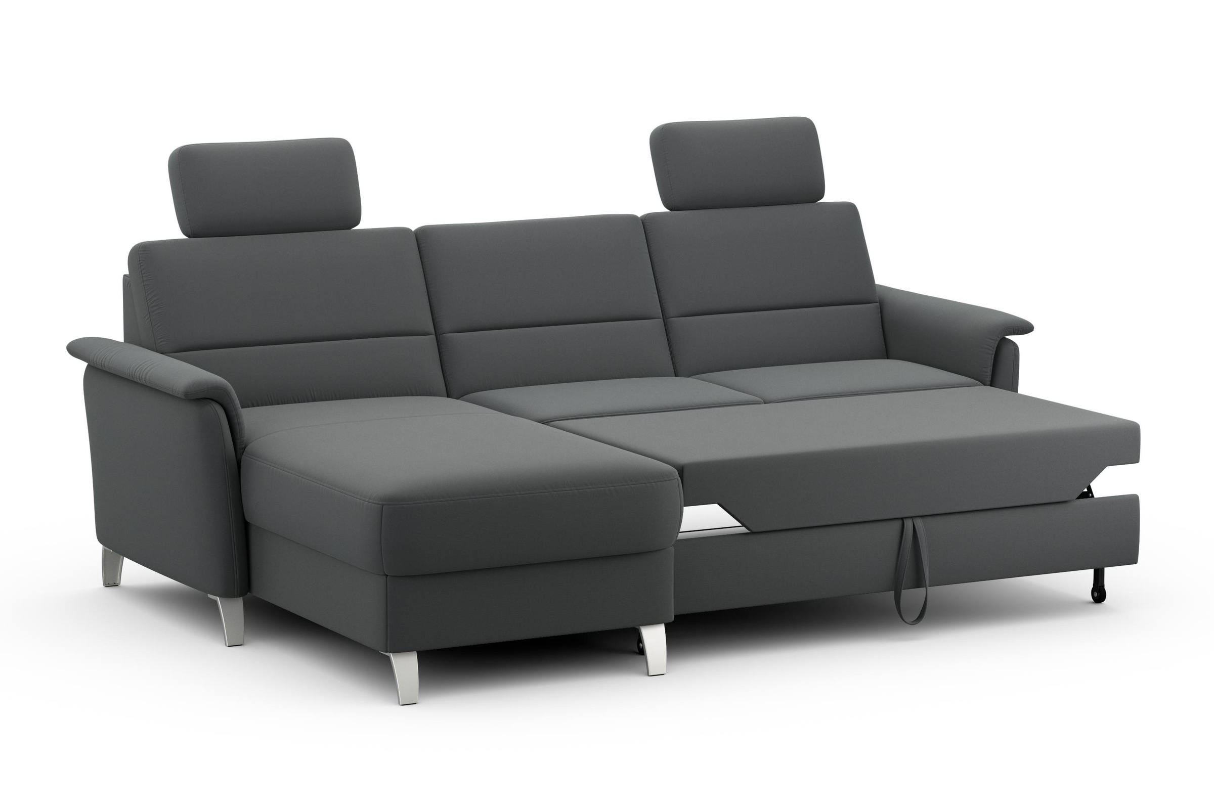 sit&more Ecksofa »Palmera L-Form«, Federkern, wahlweise mit Bettfunktion und mit/ohne Stauraum