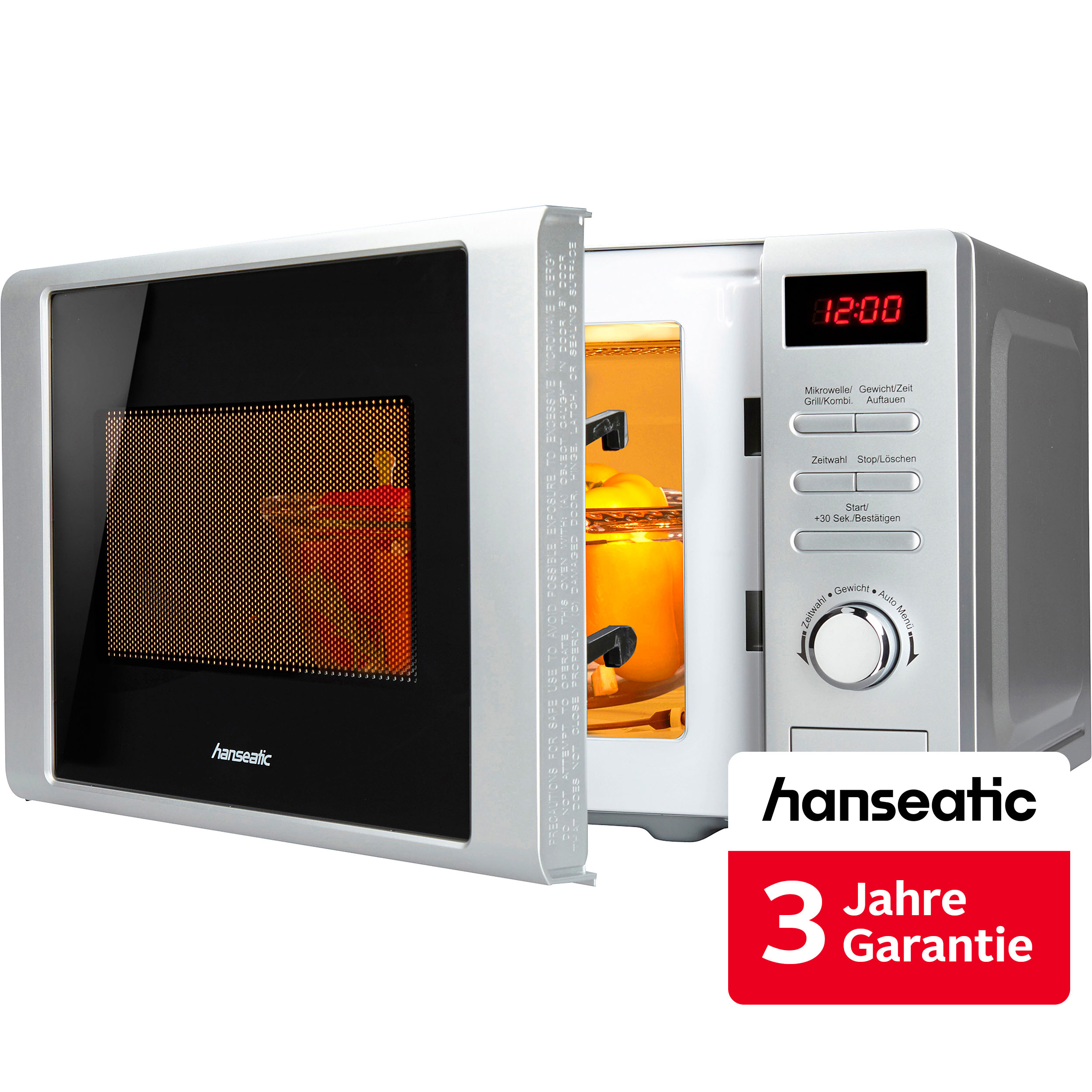 Hanseatic Mikrowelle "819021" Grill Mikrowelle 700 W inkl. 3 Jahre Herstellergarantie