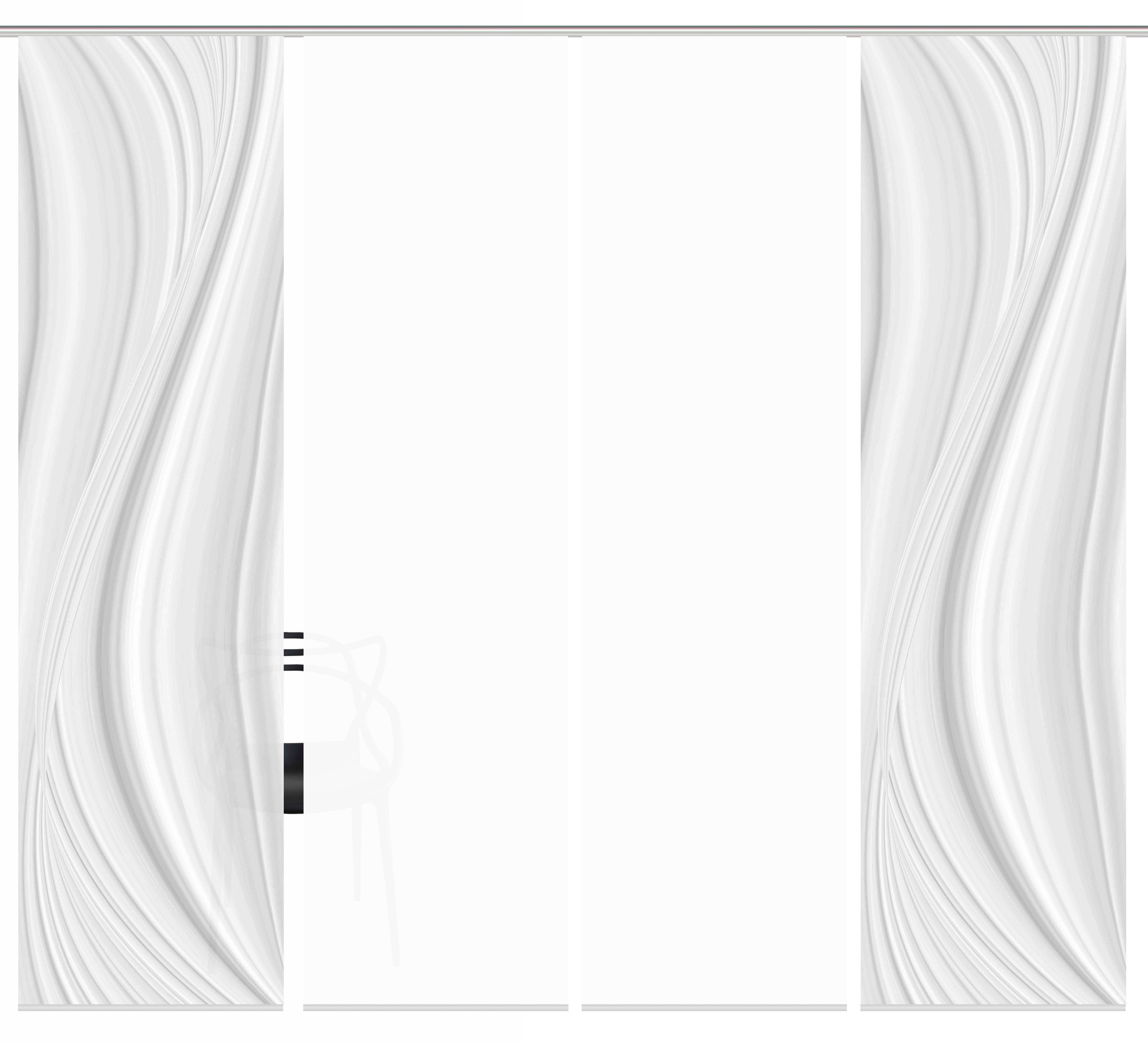 HOME WOHNIDEEN Schiebegardine "LAURINA 4er SET" Paneelwagen 4 Stk. tlg. Sch günstig online kaufen