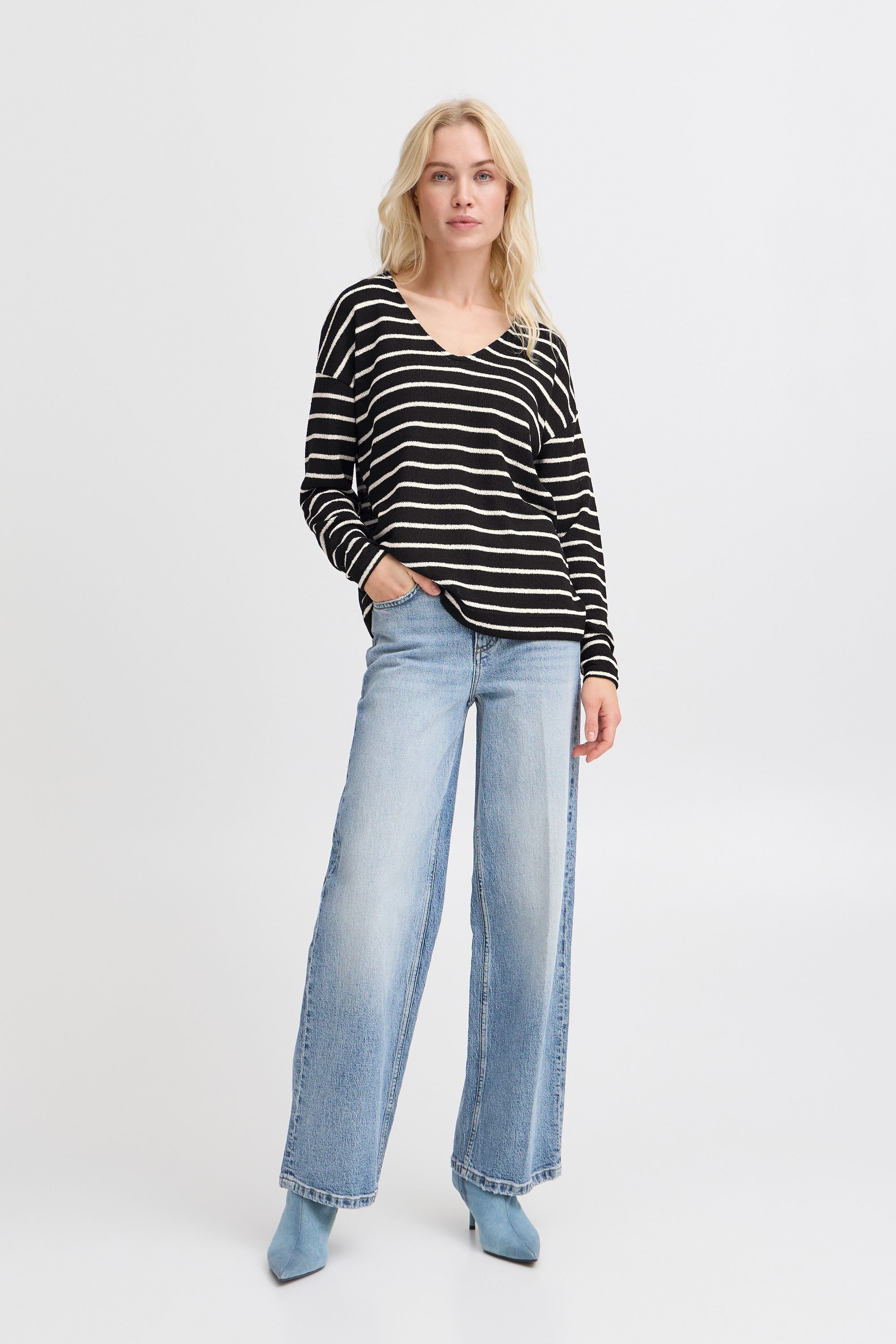 b.young Rundhalspullover »Sweatshirt BYSIF STRIPE«