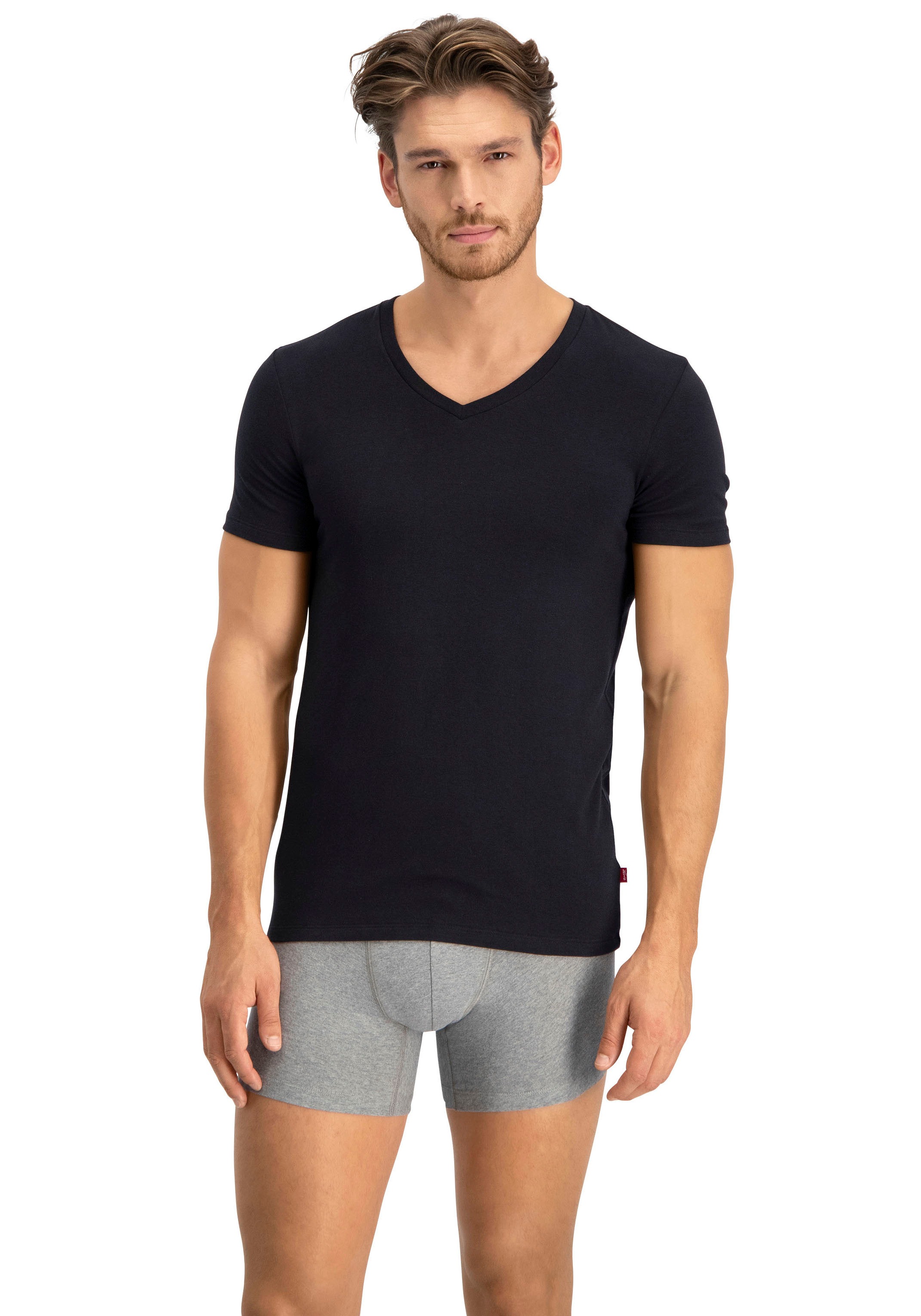 Levi's 2-er Set T-Shirt V-Ausschnitt Schwarz günstig online kaufen