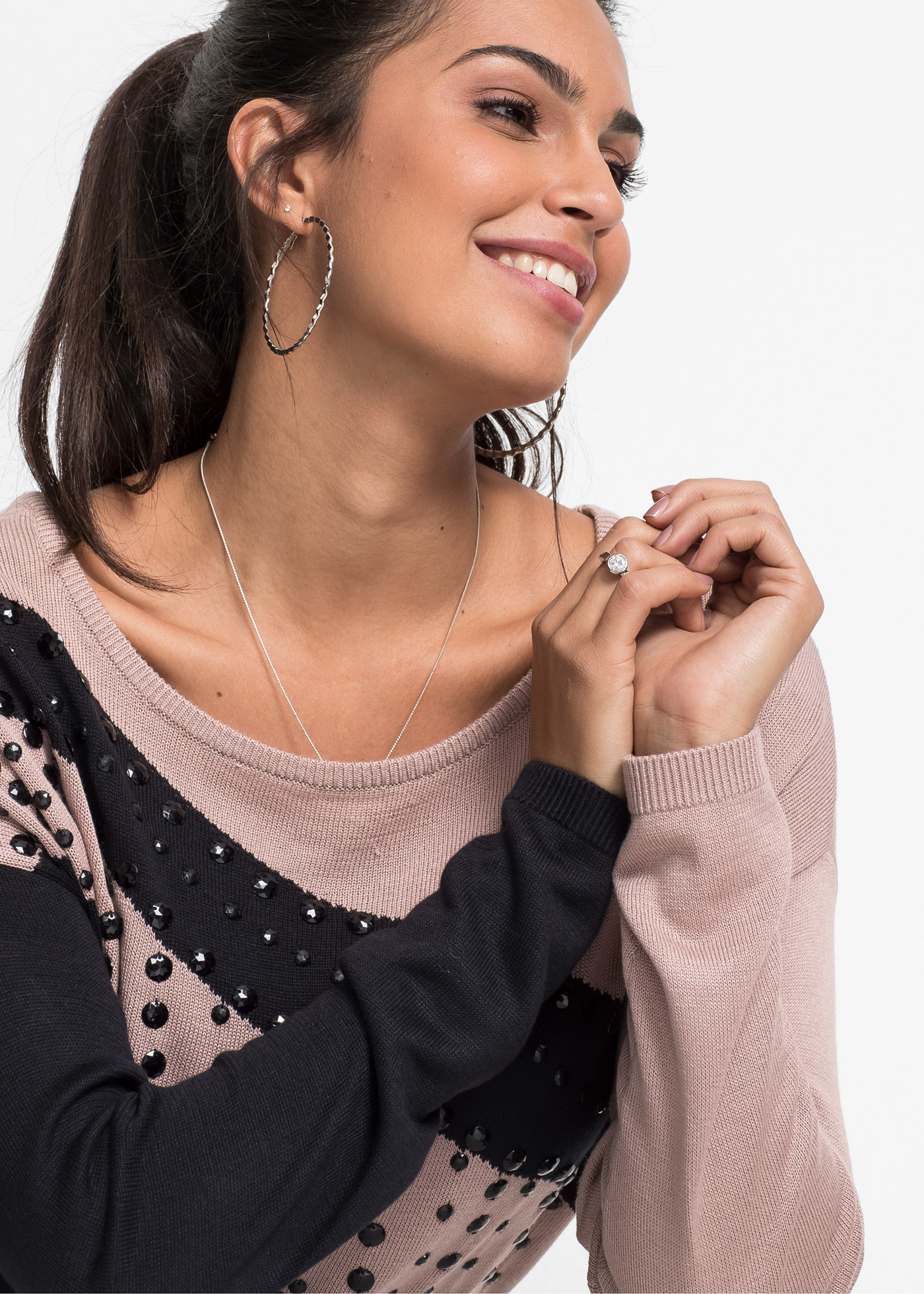 Thumbnail - bonprix Longpullover "Longpullover mit Applikation" Longpullover mit Applikation