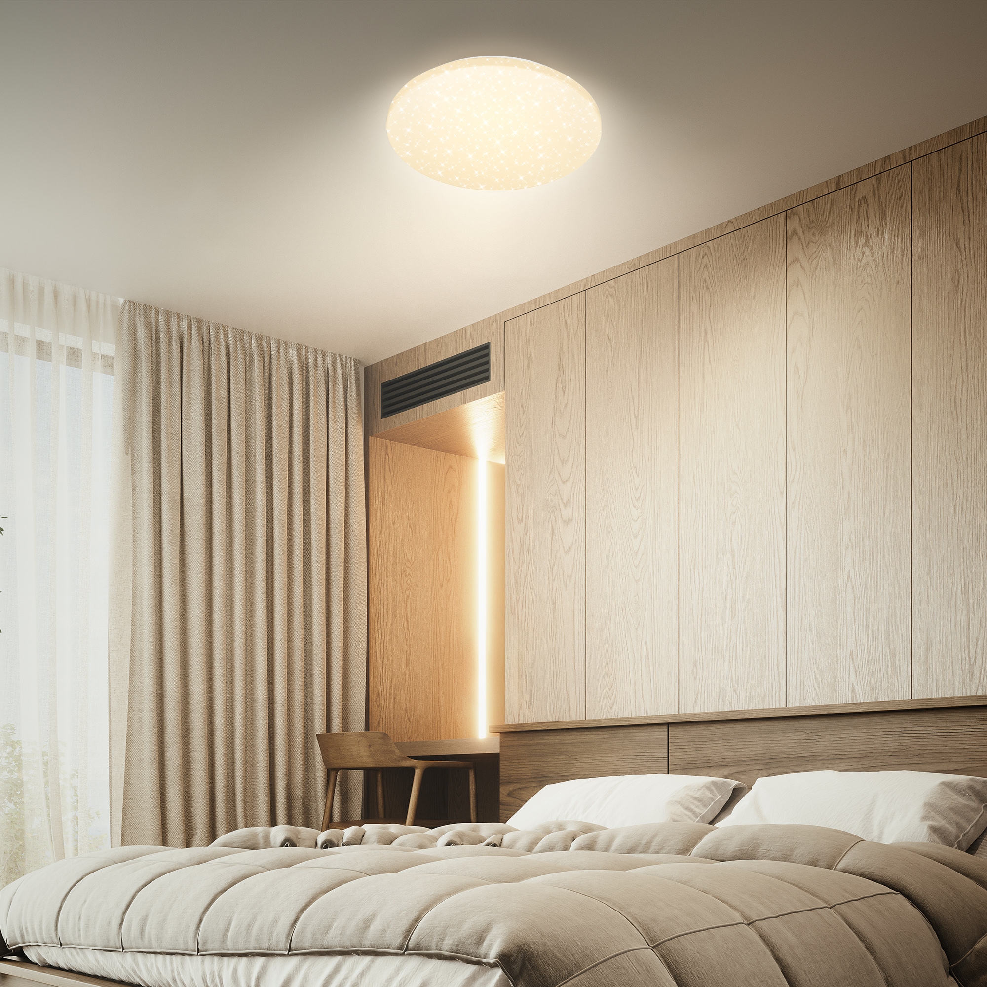 Briloner Leuchten LED Deckenleuchte »LUMINIUS« LED-Modul 1 Stk. warmweiß - kaltweiß 34 x 6 cm, Wohnzimmer, Schlafzimmer, Flur, Küche