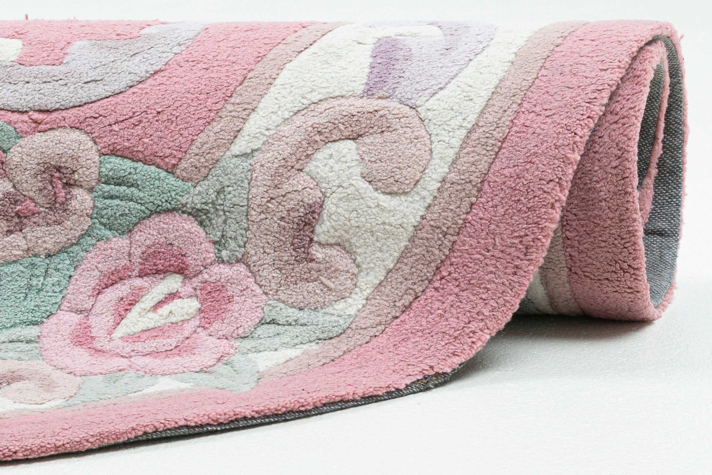 Teppich THEKO "Ming" Gr. 40, rosa (rosé), B:190cm H:14mm L:290cm, Kunstfaser, Teppiche, Teppich, hochwertiges Acrylgarn, ideal im Wohnzimmer & Schlafzimmer 3