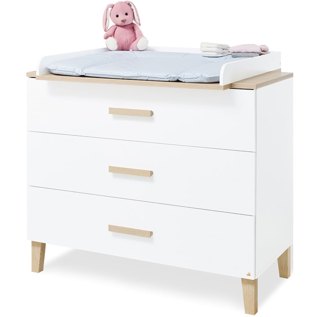 Pinolino® Babyzimmer-Komplettset »Lumi«, (Set, 3 St., Kinderbett, Schrank, Wickelkommode)