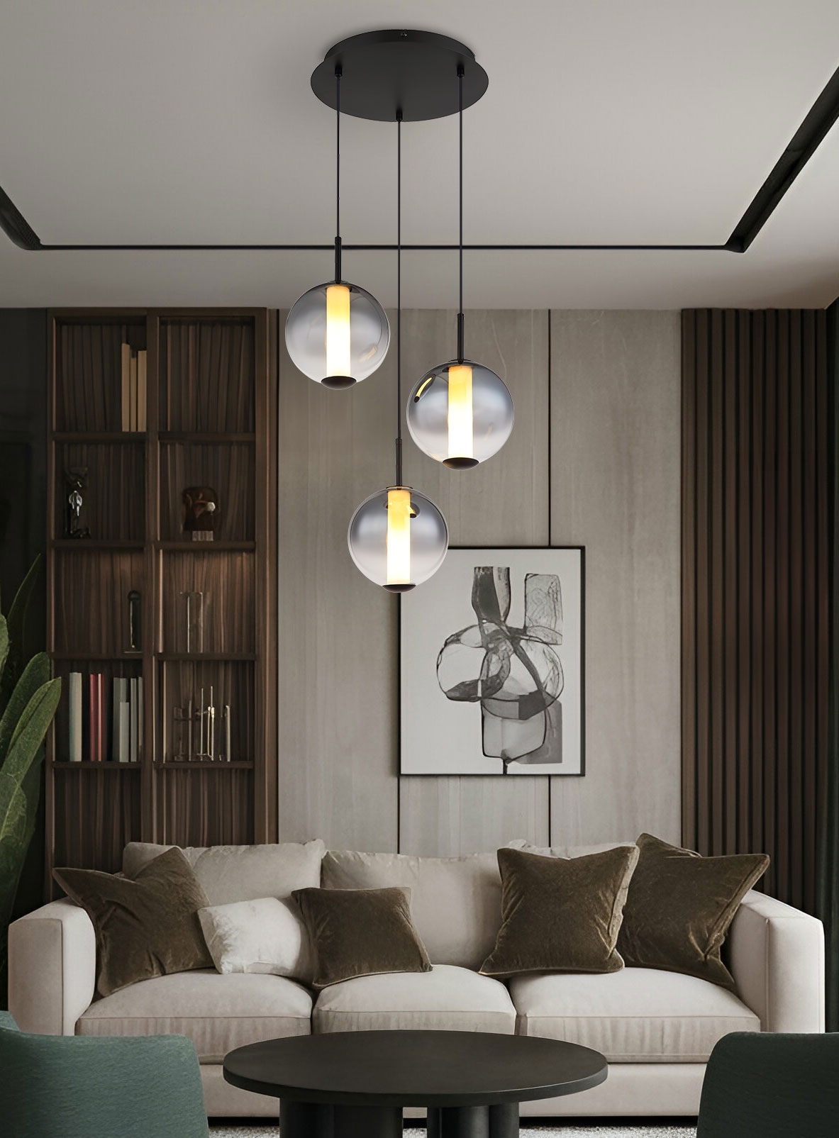 GLOBO LIGHTING Hängeleuchte »LACY« LED-Modul 1 Stk. Warmweiß Hängelampe Esszimmer-Leuchte Esstischleuchte Wohnzimmer