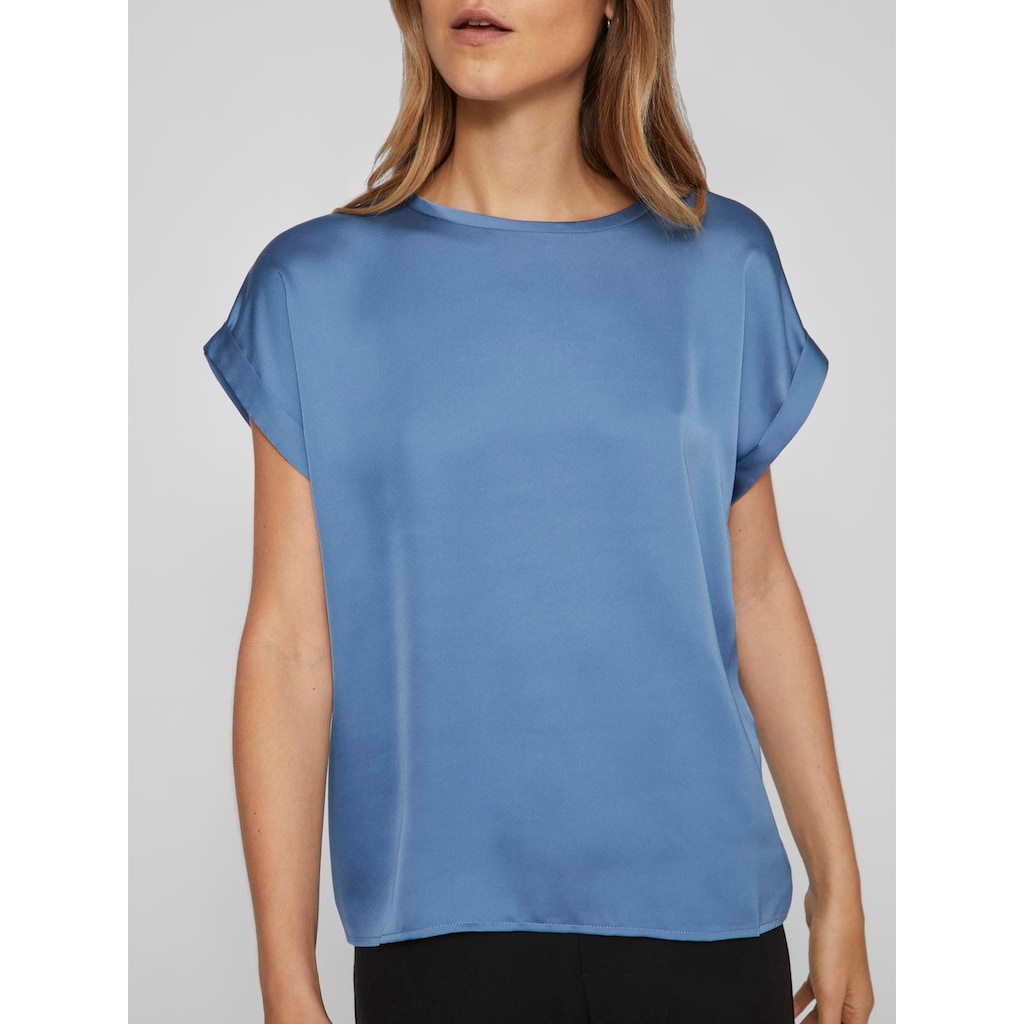 Vila Kurzarmshirt »VIELLETTE S/S SATIN TOP - NOOS«