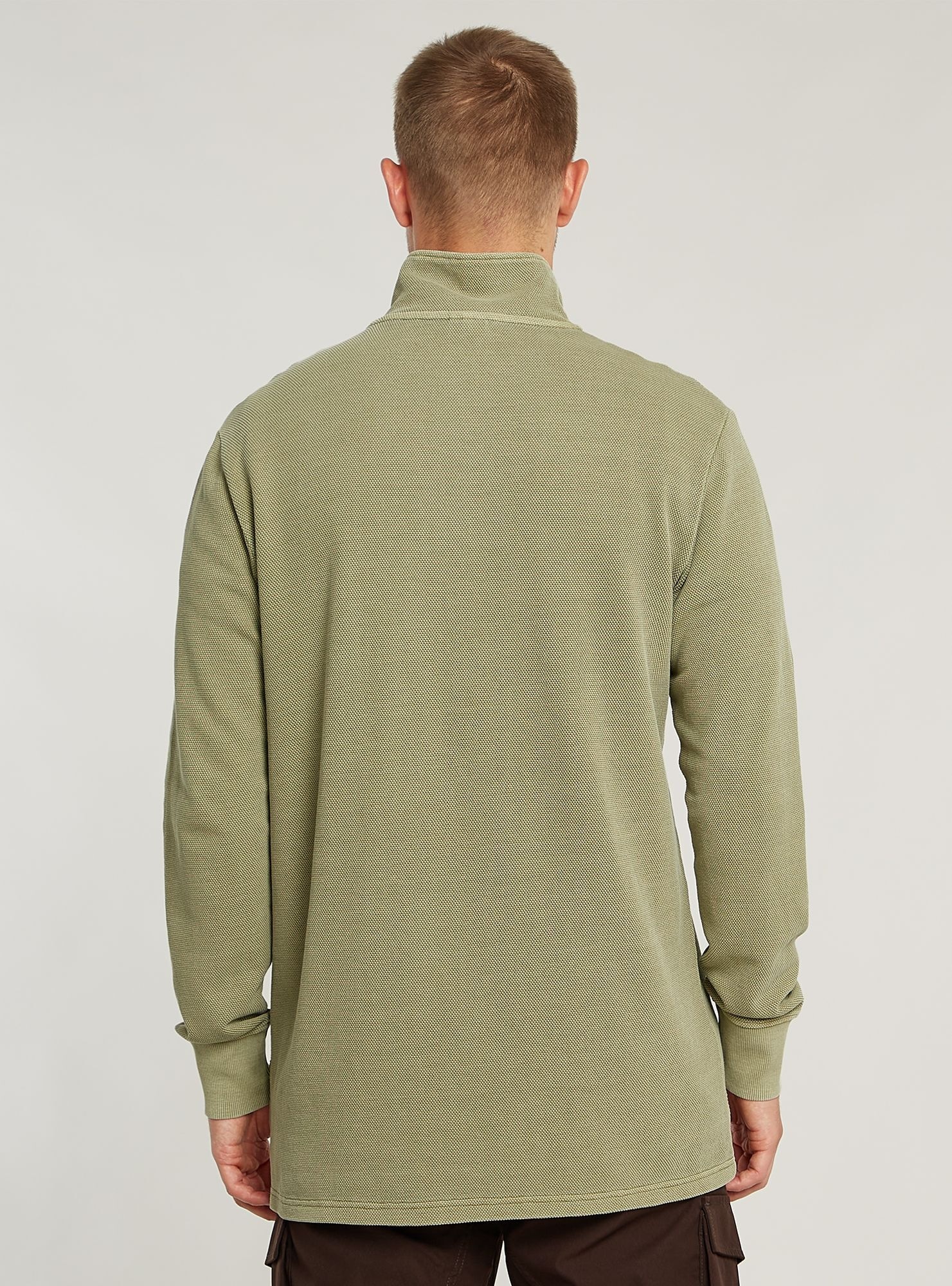 G-STAR T-Shirt "Overdyed Half Zip Tweeter" günstig online kaufen