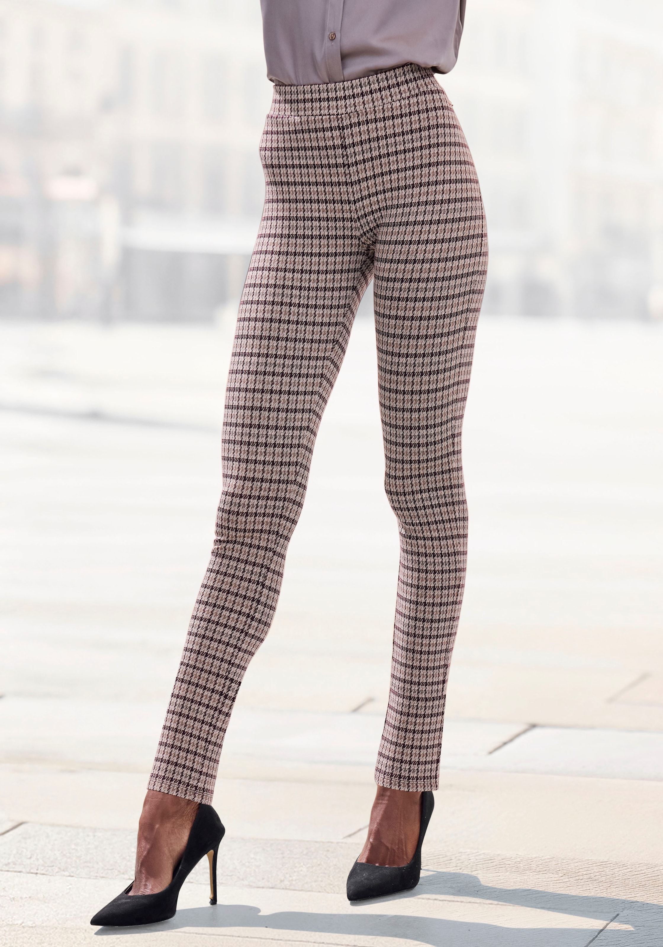 Leggings, aus Jacquard Stoff