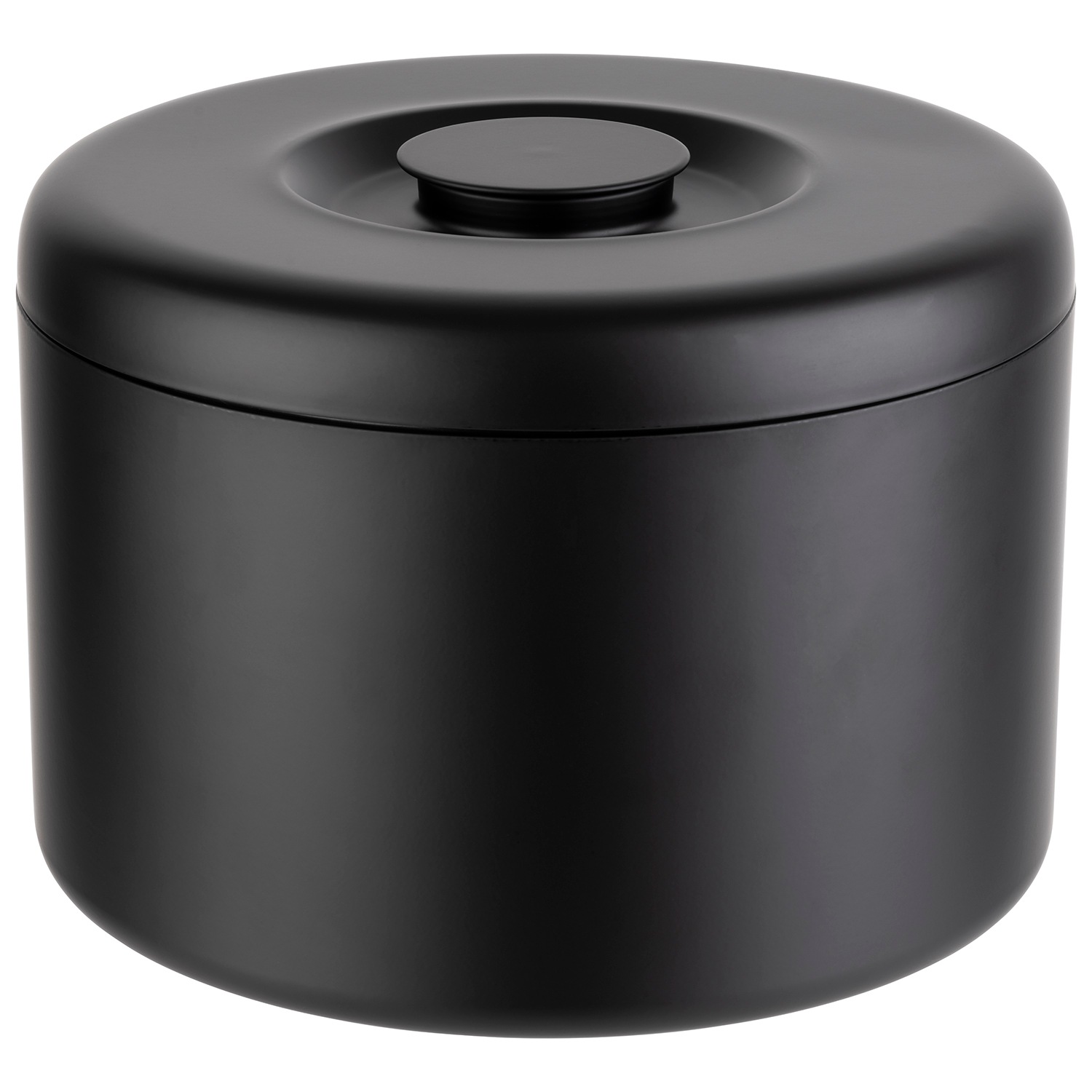 APS Eiswürfelbehälter "Eisbox, Ø 27 cm, Höhe 20 cm, 6 Liter", H:20cm, schwarz, Lebensmittelaufbewahrungsbehälter, aus Aluminium, Innenbehälter für