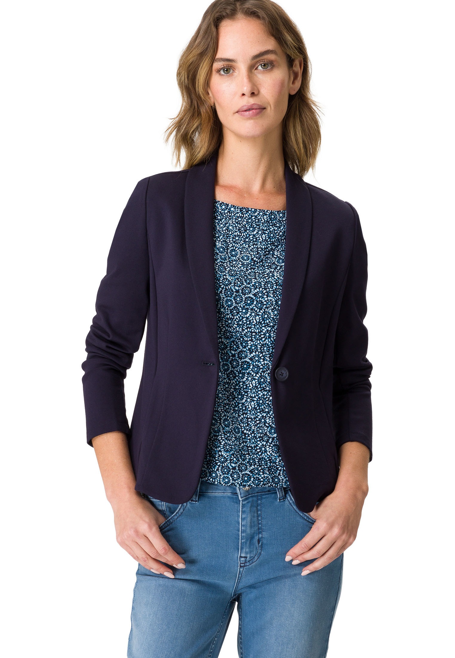 Zero Jackenblazer "zero Jerseyblazer mit Knopfverschluss", weiteres Detail