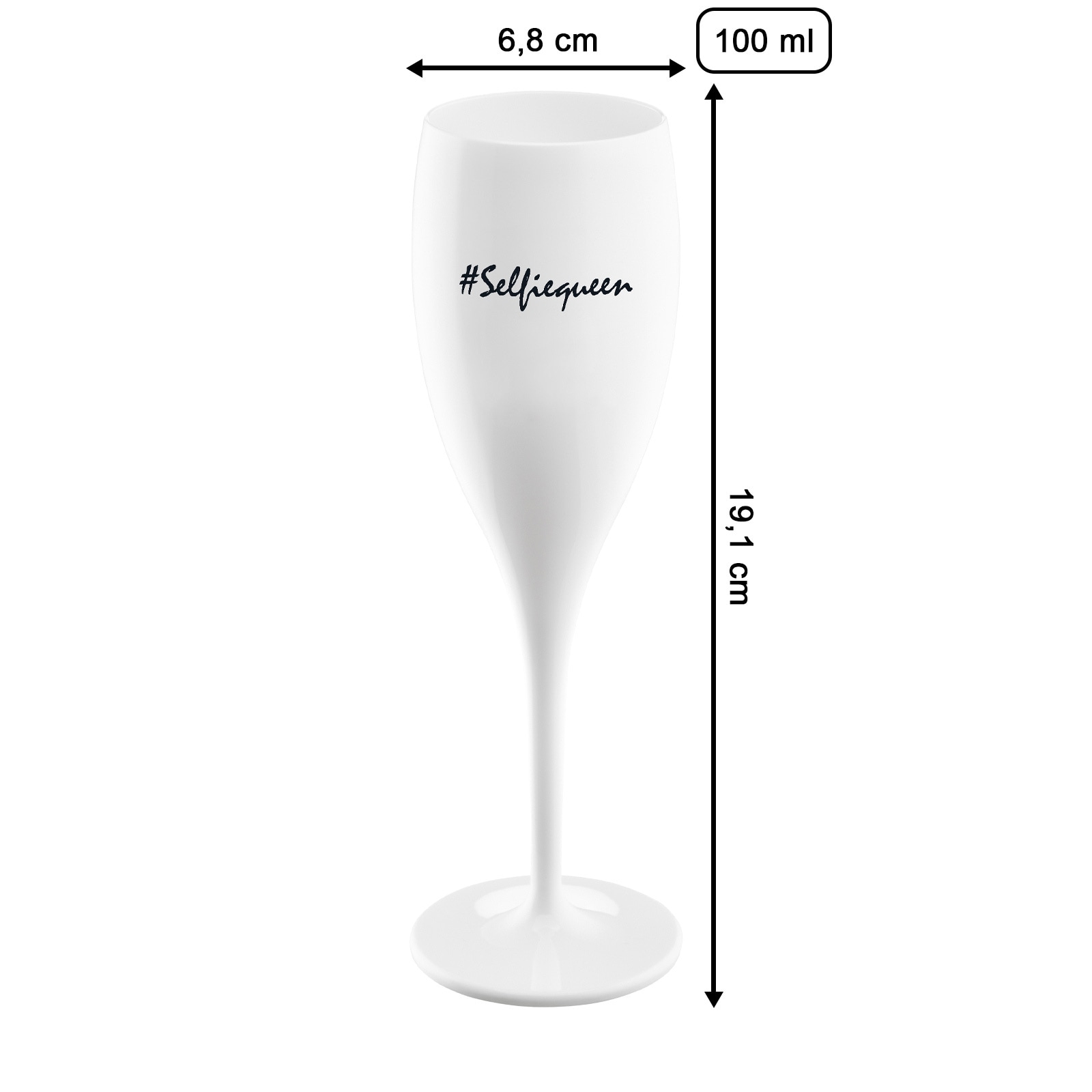 KOZIOL Sektglas »Sektglas Superglas mit Druck CHEERS NO. 1 100 ml transparent«