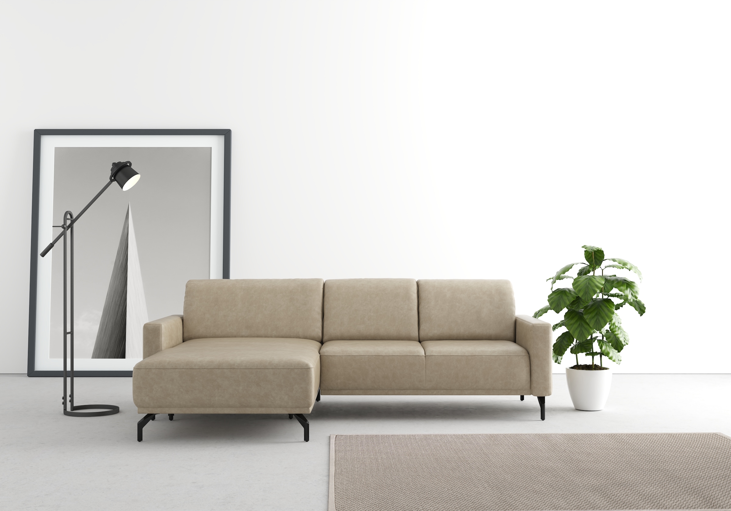 sit&more Ecksofa »Bailando L-Form«, wahlweise mit Kopfteilverstellung und Vorziehsitz, motorisch